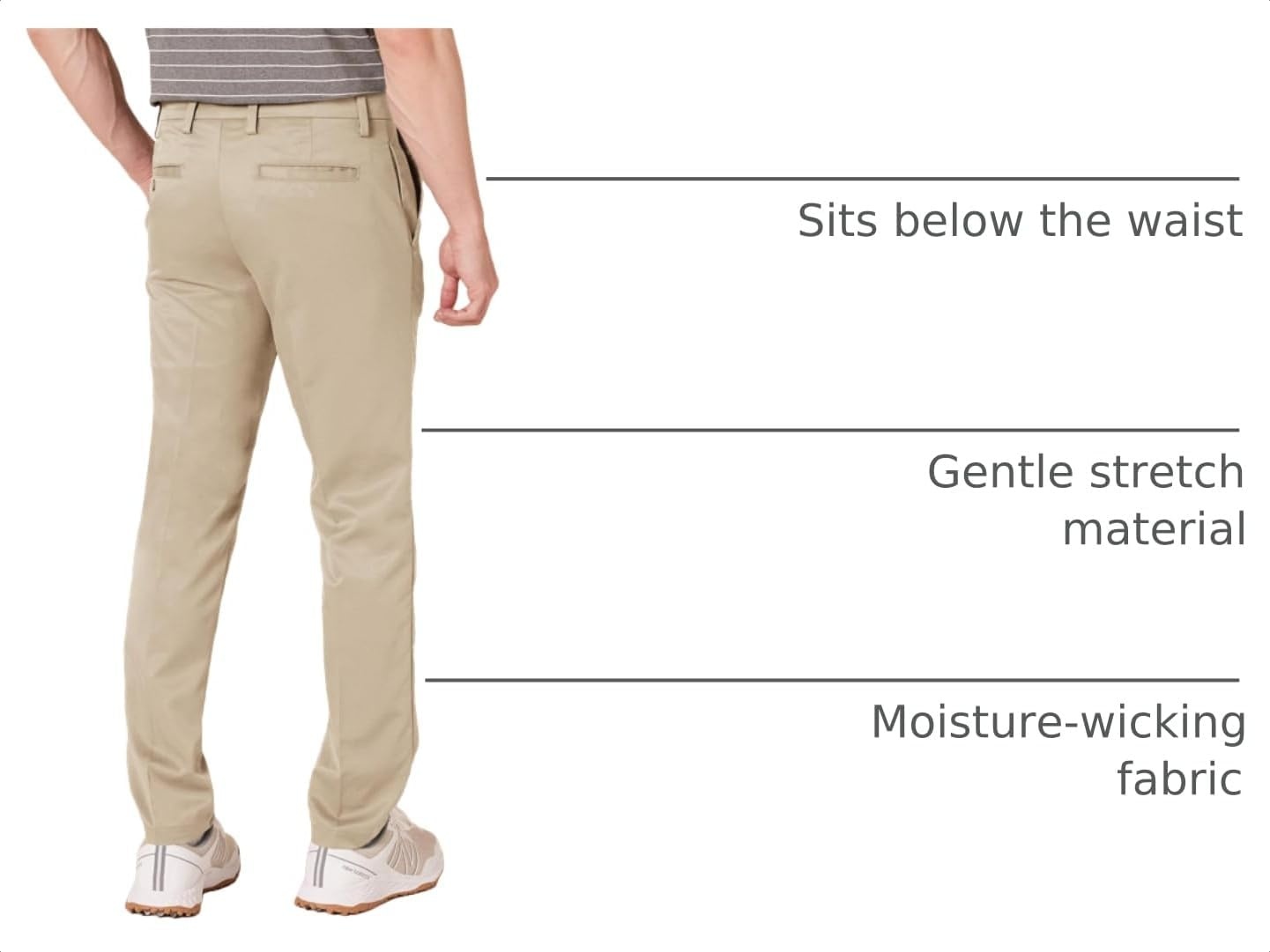 image:imageAmazon Essentials Mens SlimFit AllDay Stretch Golf PantKhaki