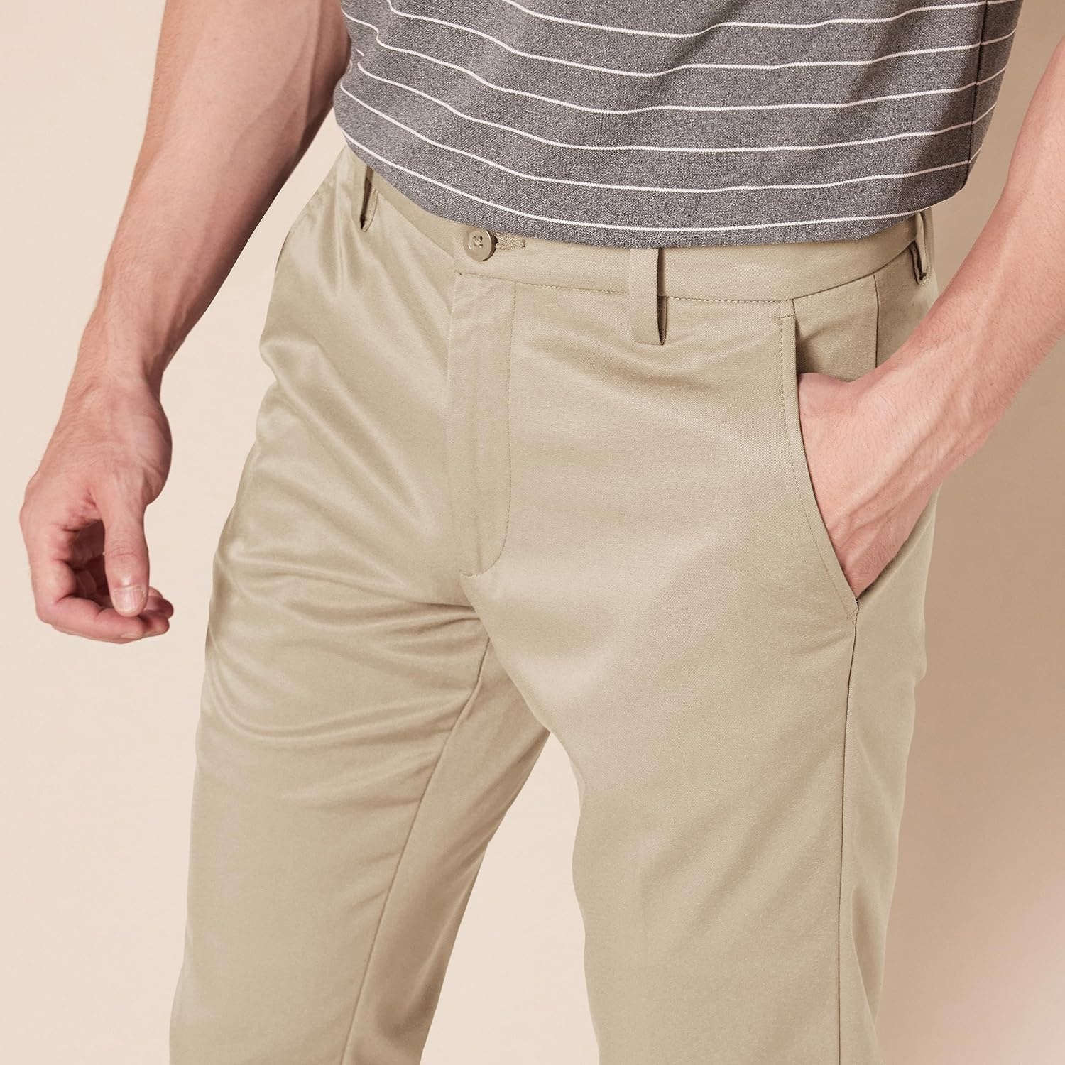 image:imageAmazon Essentials Mens SlimFit AllDay Stretch Golf PantKhaki