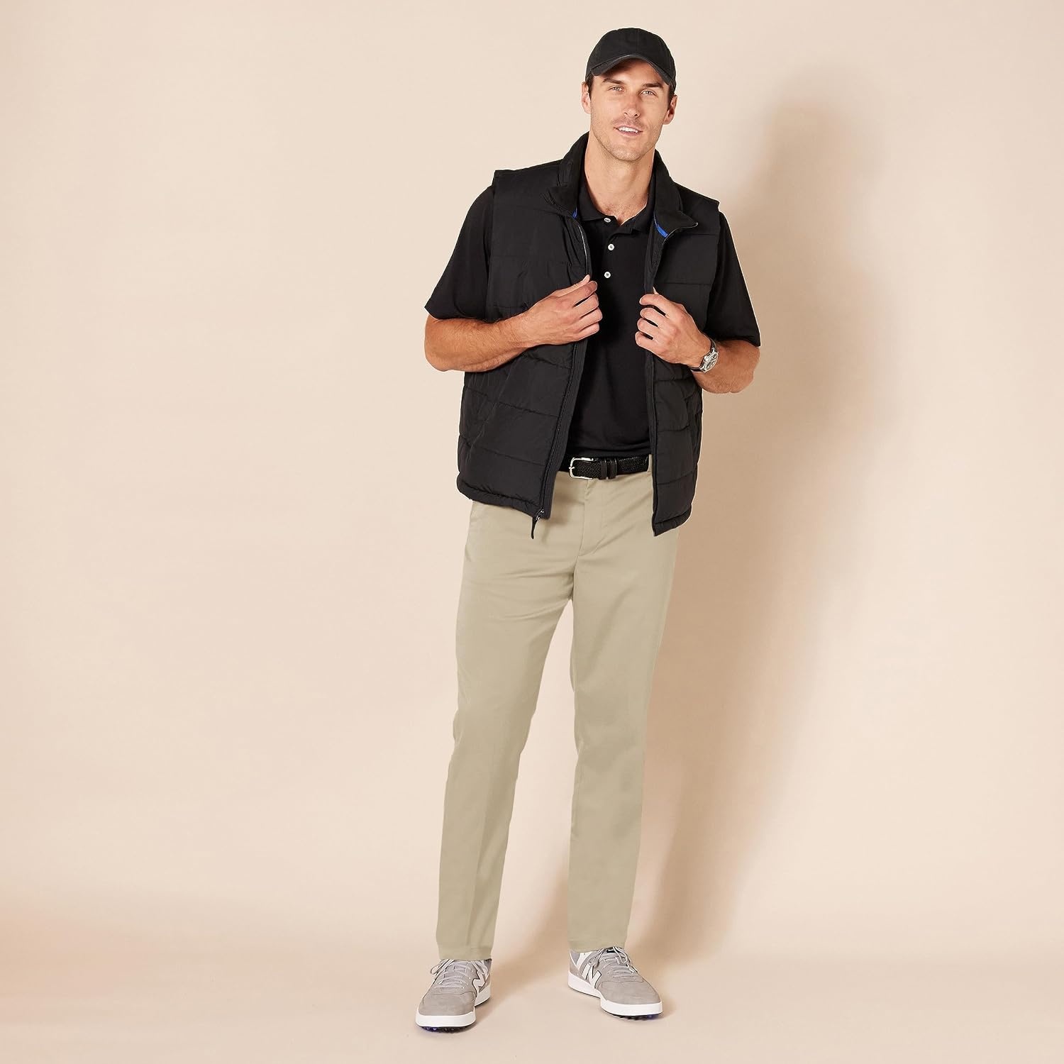 image:imageAmazon Essentials Mens SlimFit AllDay Stretch Golf PantKhaki