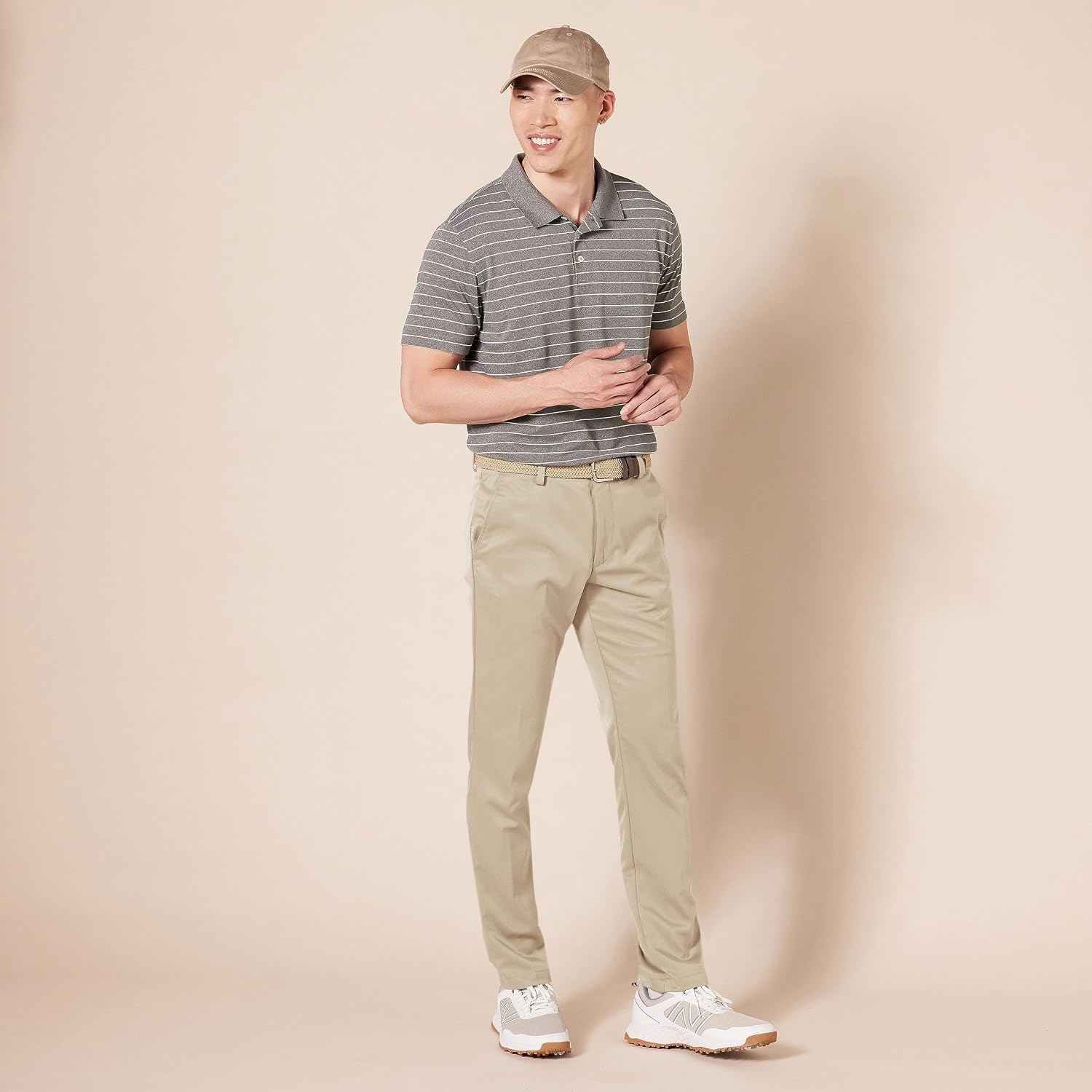 image:imageAmazon Essentials Mens SlimFit AllDay Stretch Golf PantKhaki