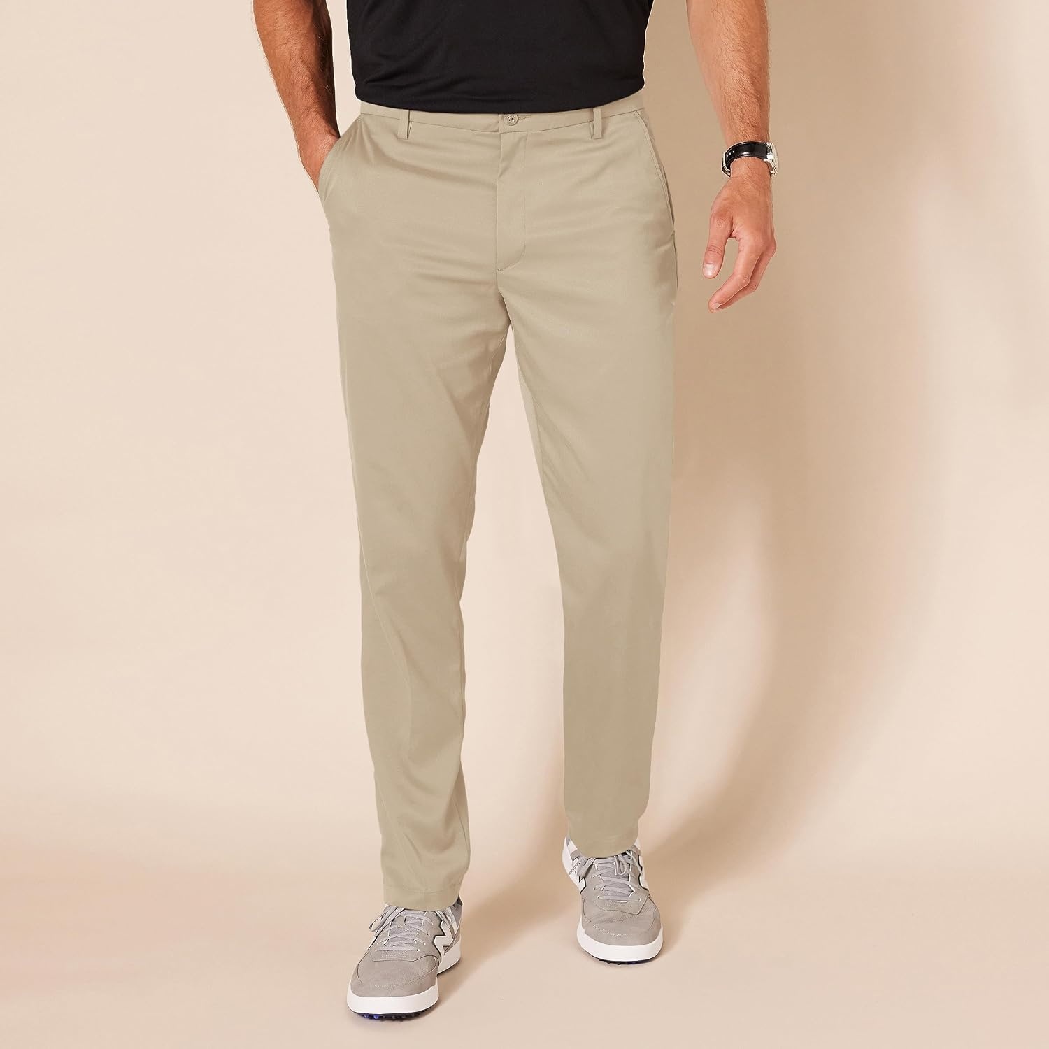 image:imageAmazon Essentials Mens SlimFit AllDay Stretch Golf PantKhaki