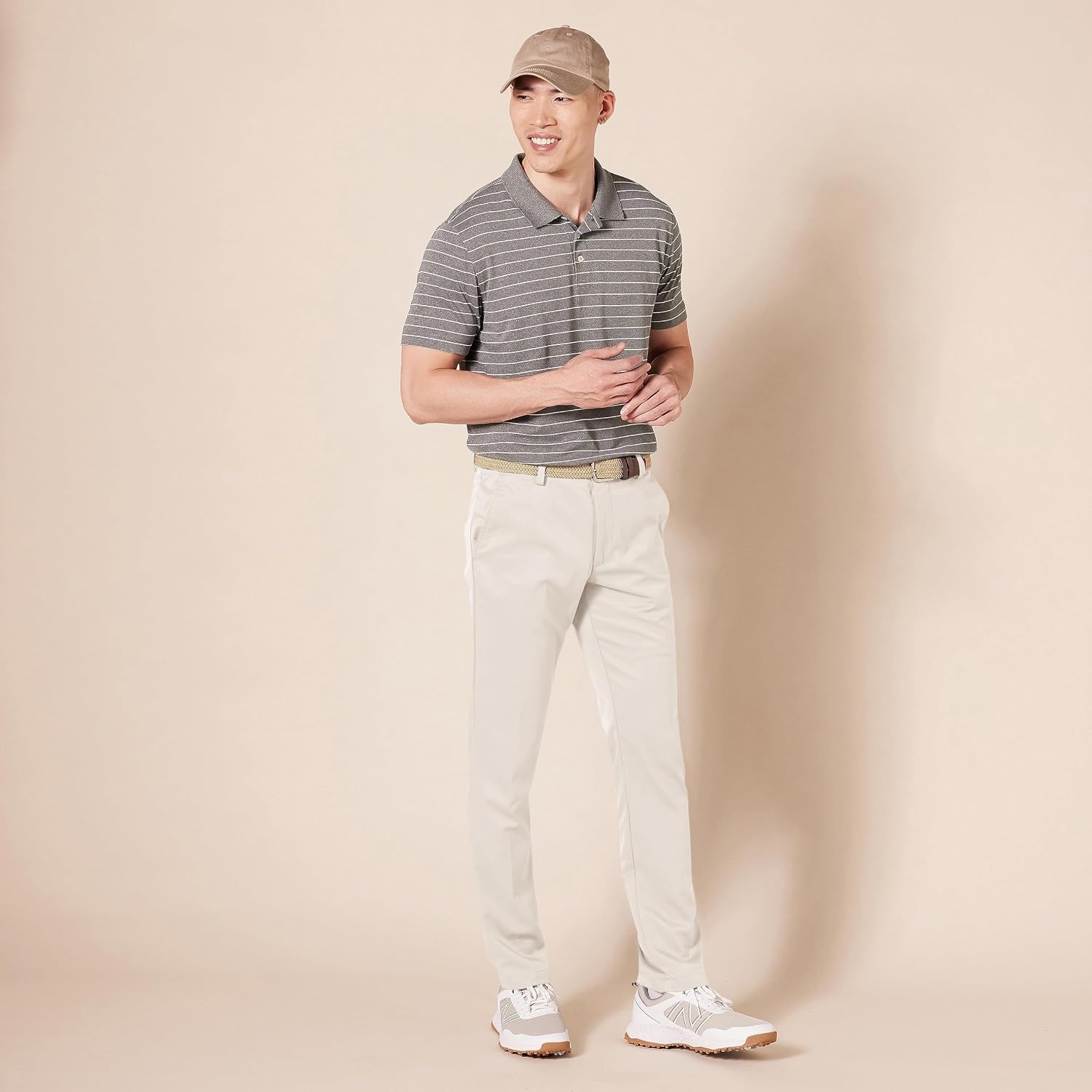 image:imageAmazon Essentials Mens SlimFit AllDay Stretch Golf PantLight Beige