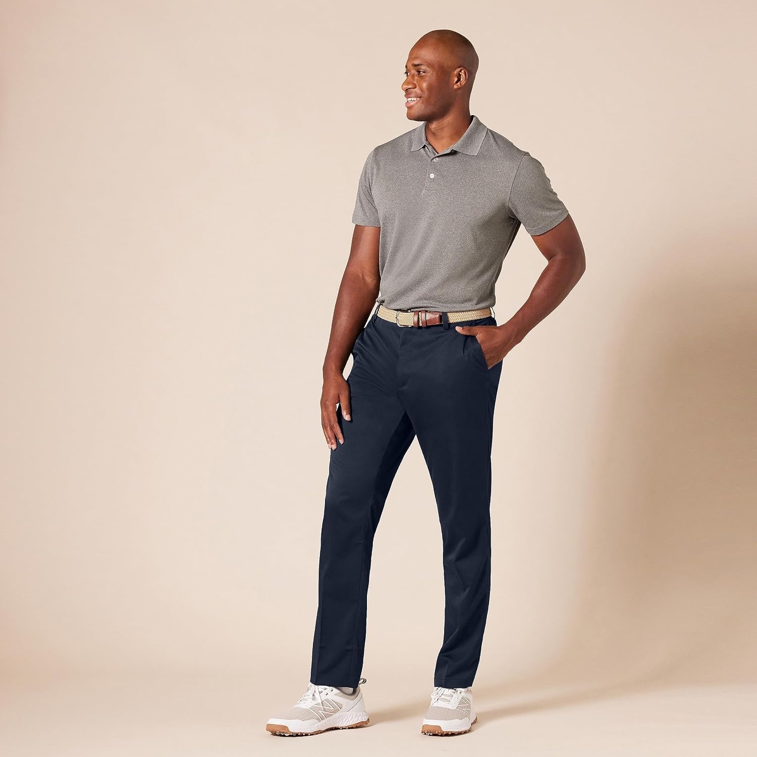 image:imageAmazon Essentials Mens SlimFit AllDay Stretch Golf PantNavy