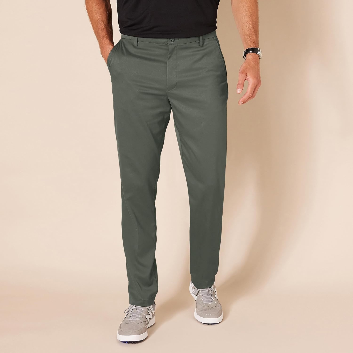 image:imageAmazon Essentials Mens SlimFit AllDay Stretch Golf PantOlive