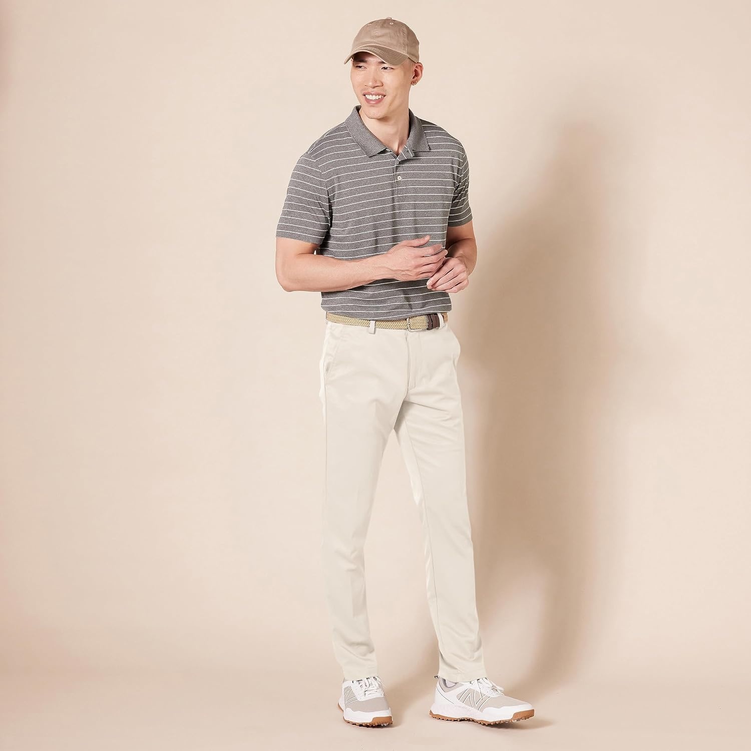 image:imageAmazon Essentials Mens SlimFit AllDay Stretch Golf PantStone