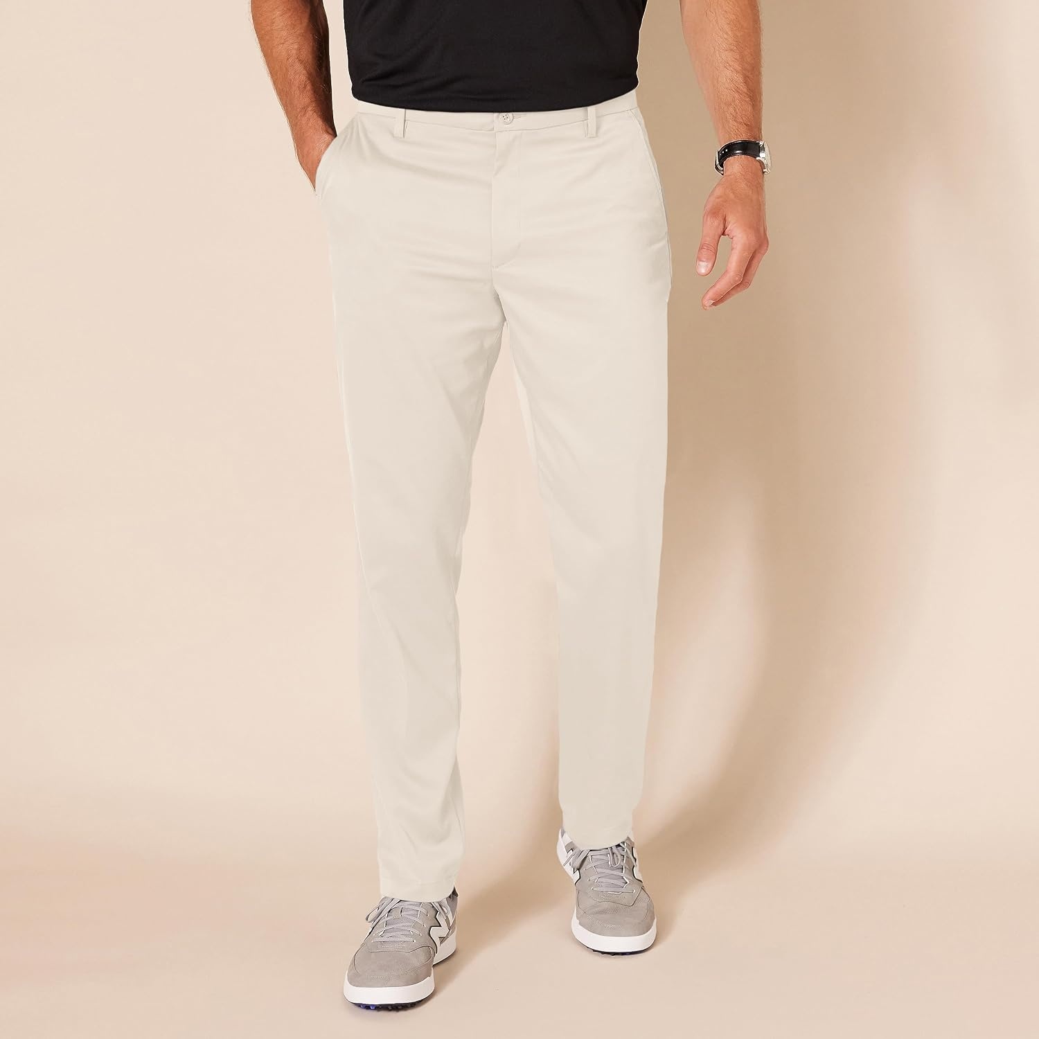 image:imageAmazon Essentials Mens SlimFit AllDay Stretch Golf PantStone
