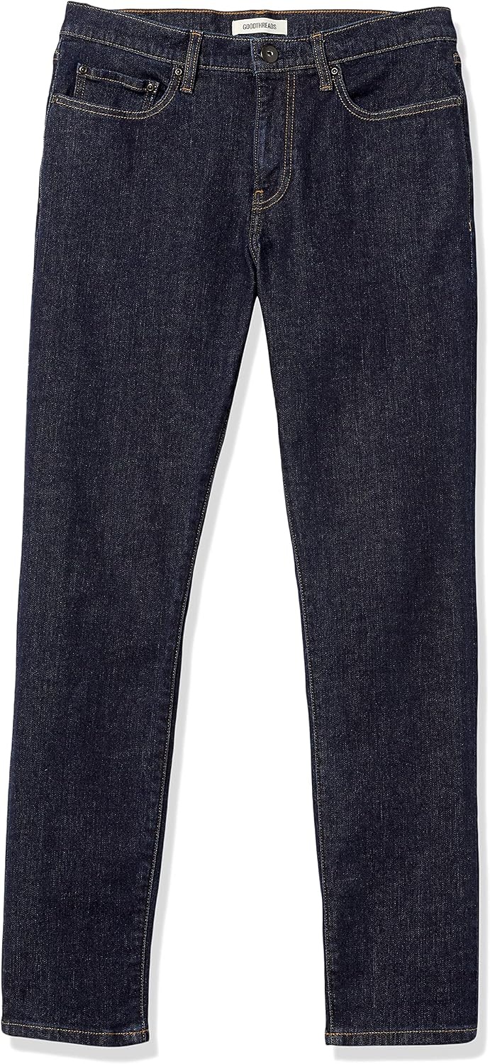image:imageAmazon Essentials Mens SlimFit Comfort Stretch Jeans Discontinued ColorsDark Blue