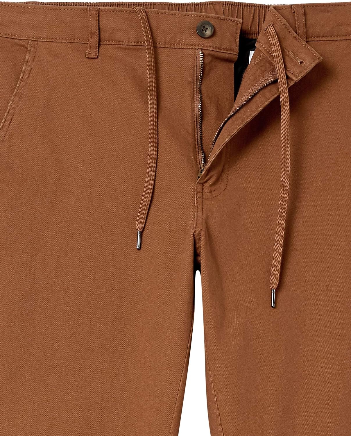 image:imageAmazon Essentials Mens SlimFit Cotton Joggers BreathableDark Khaki Brown