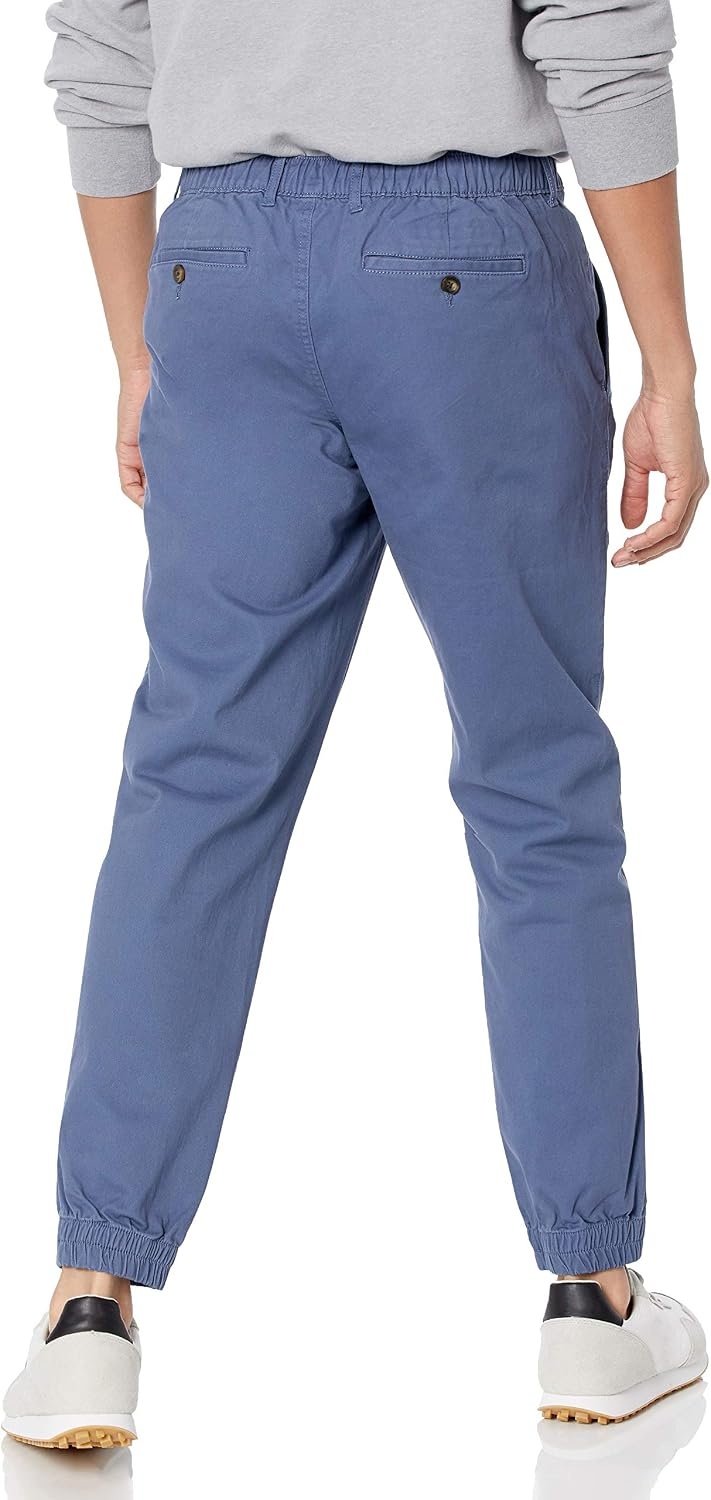 image:imageAmazon Essentials Mens SlimFit Cotton Joggers BreathableIndigo Blue