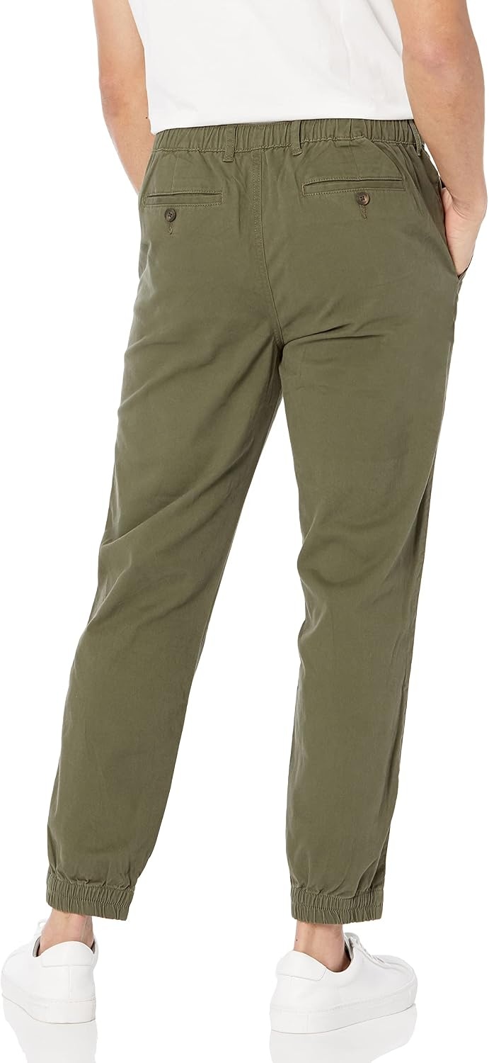 image:imageAmazon Essentials Mens SlimFit Cotton Joggers BreathableOlive