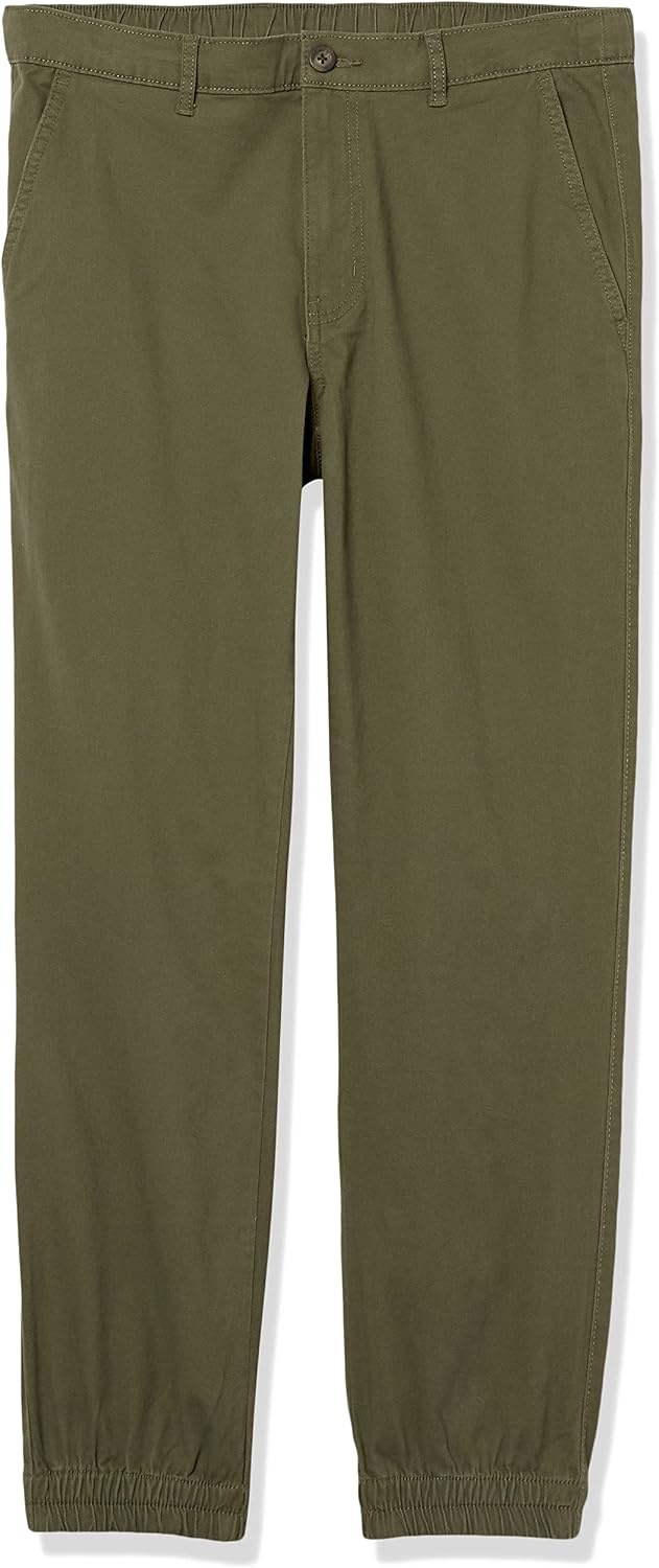 image:imageAmazon Essentials Mens SlimFit Cotton Joggers BreathableOlive