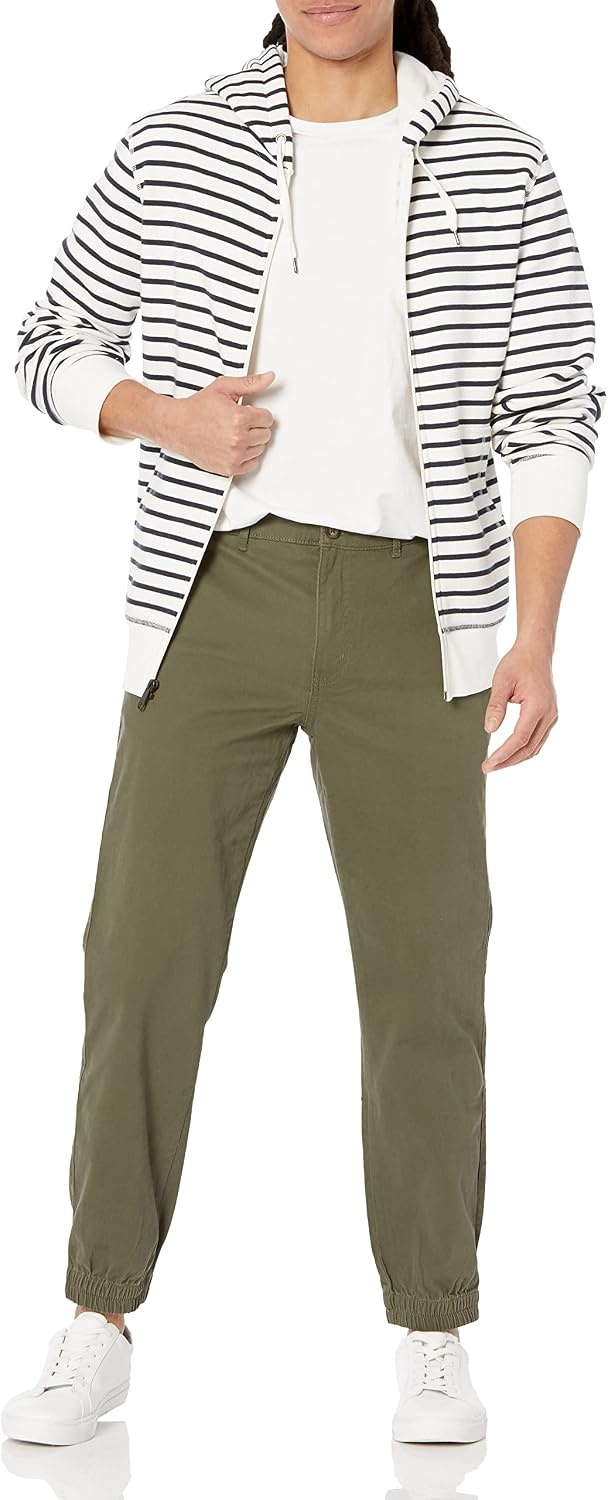 image:imageAmazon Essentials Mens SlimFit Cotton Joggers BreathableOlive