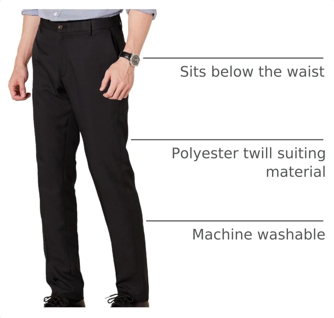 image:imageAmazon Essentials Mens SlimFit FlatFront Dress PantBlack