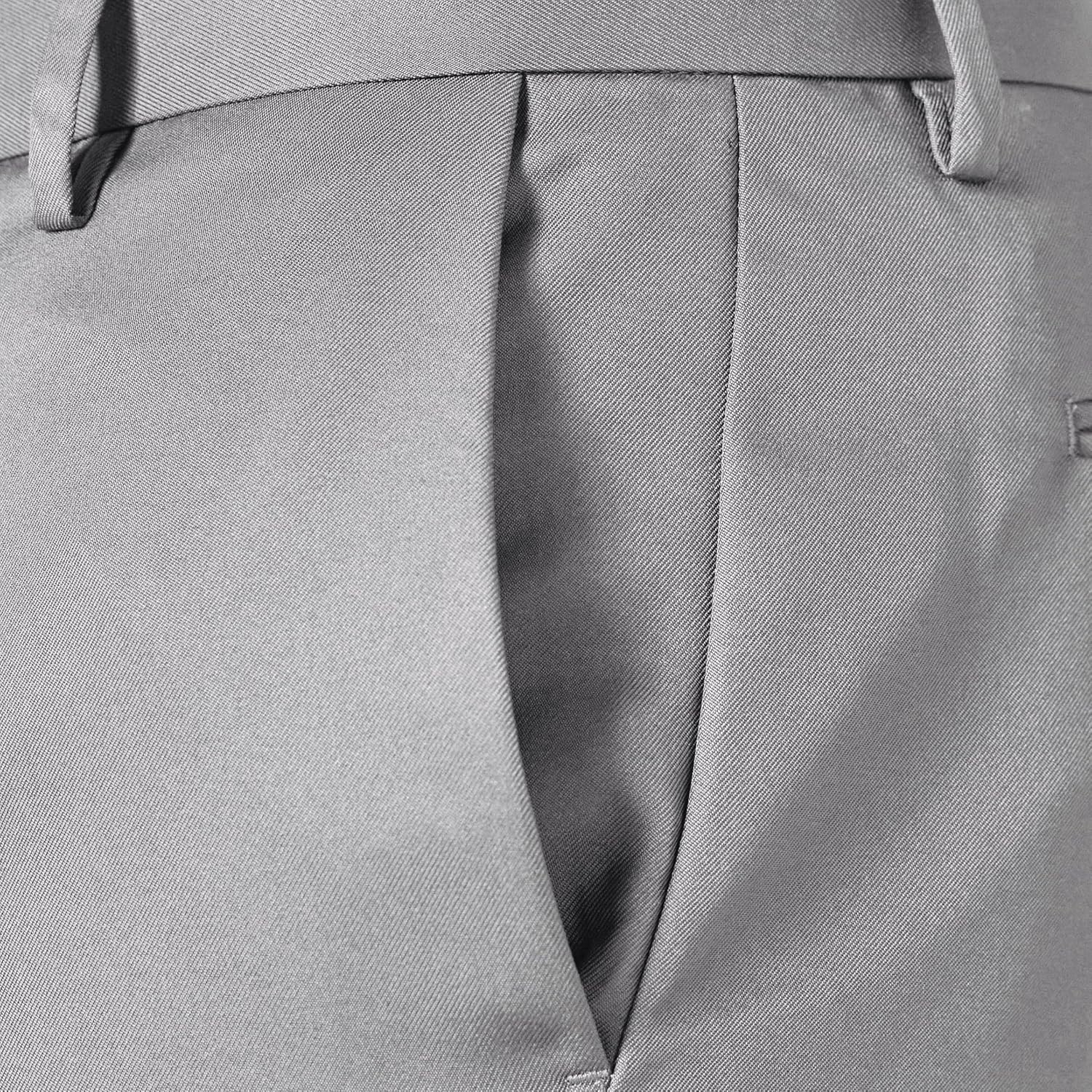 image:imageAmazon Essentials Mens SlimFit FlatFront Dress PantLight Grey