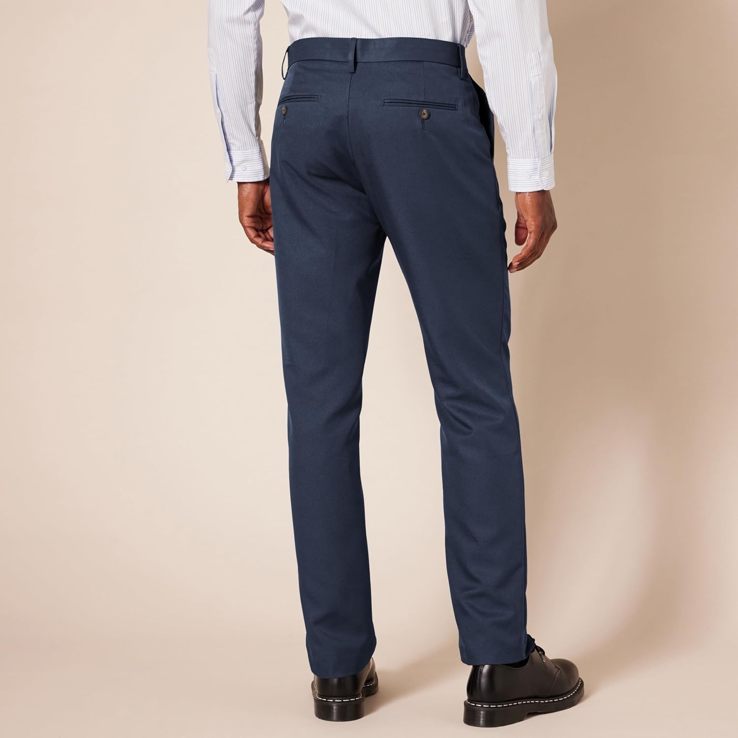 image:imageAmazon Essentials Mens SlimFit FlatFront Dress PantNavy