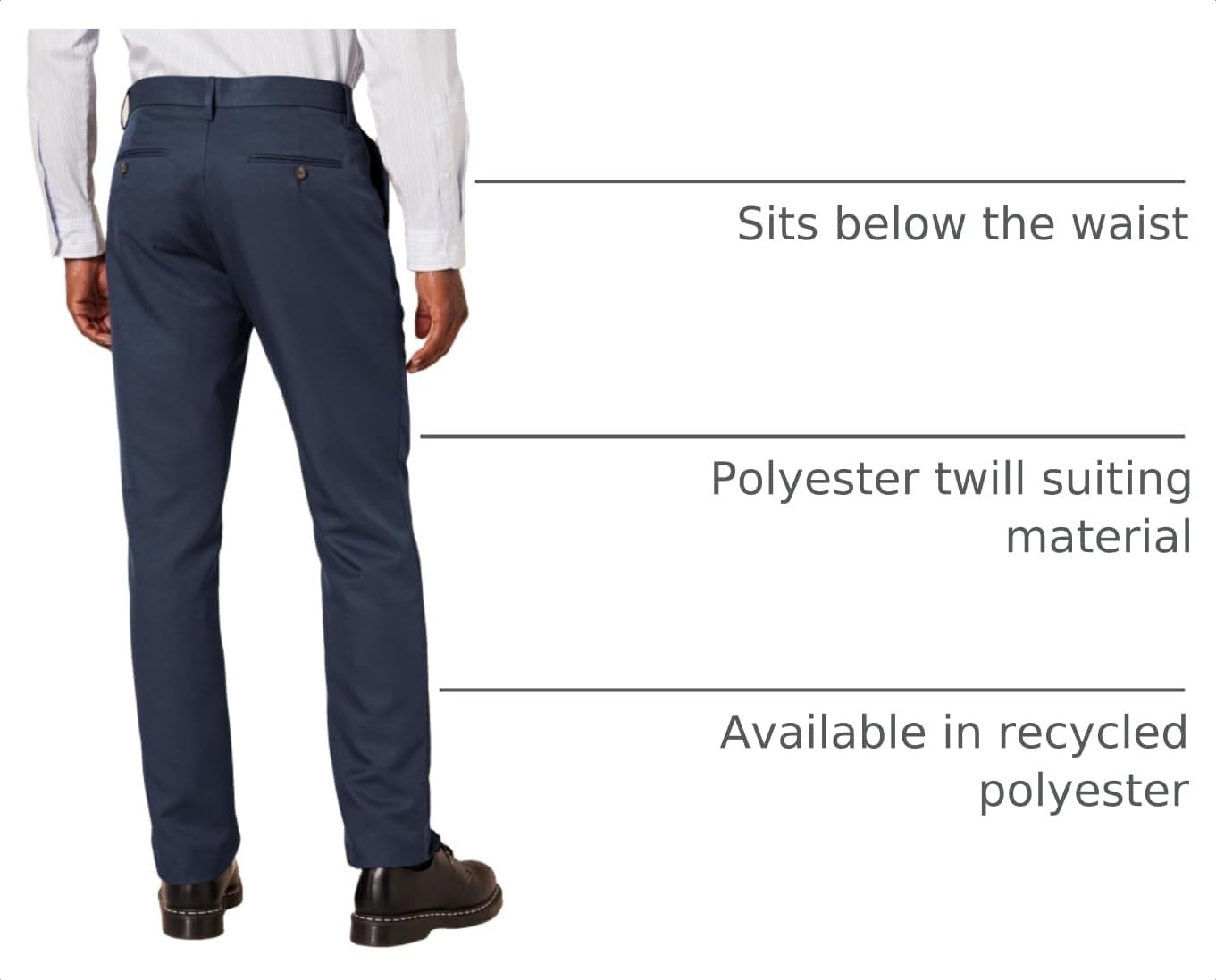 image:imageAmazon Essentials Mens SlimFit FlatFront Dress PantNavy