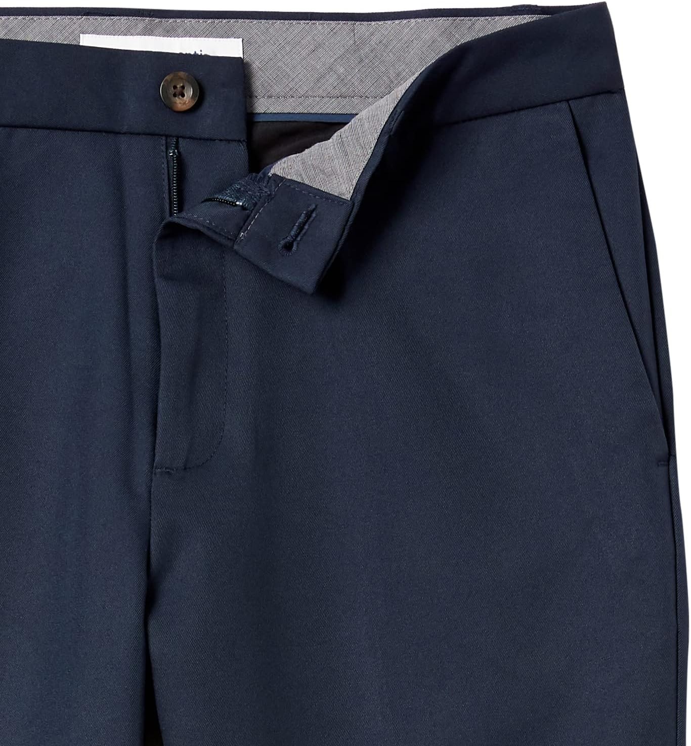 image:imageAmazon Essentials Mens SlimFit FlatFront Dress PantNavy