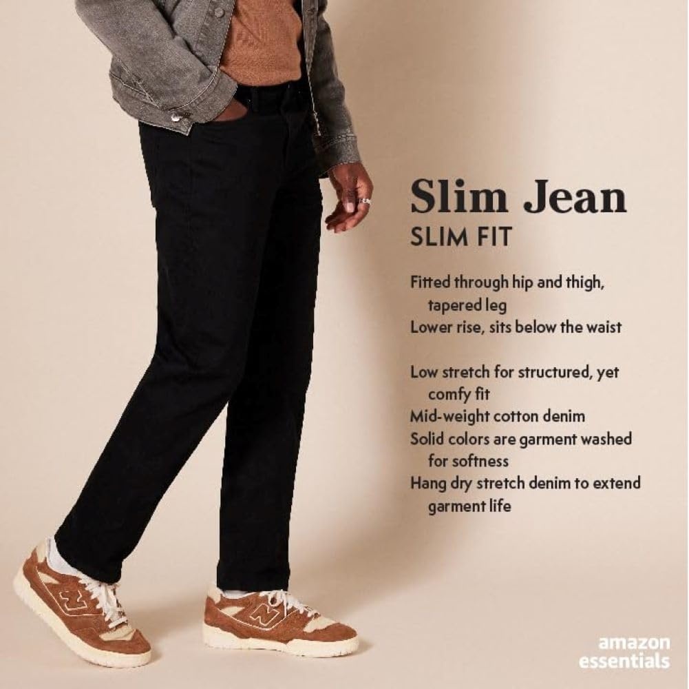 image:imageAmazon Essentials Mens SlimFit Jeans Discontinued ColorsBright White