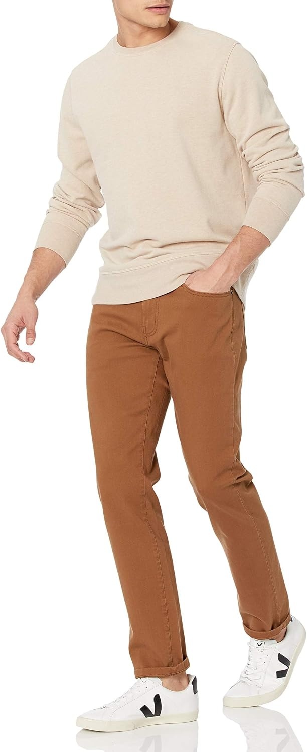 image:imageAmazon Essentials Mens SlimFit Jeans Discontinued ColorsDark Khaki