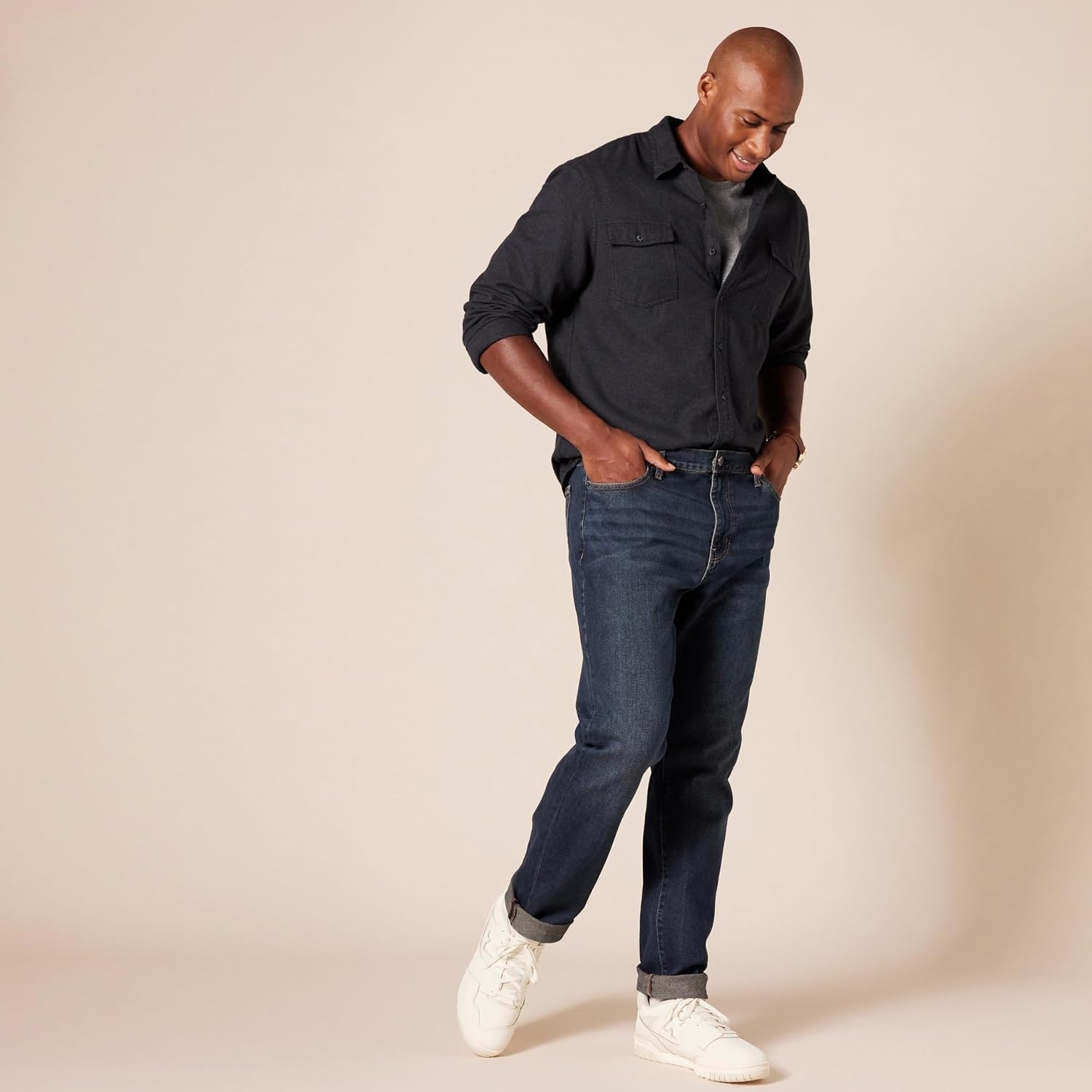 image:imageAmazon Essentials Mens SlimFit Jeans Discontinued ColorsDark Wash