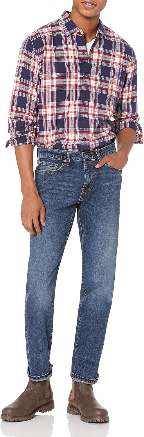 image:imageAmazon Essentials Mens SlimFit Jeans Discontinued ColorsMedium Wash