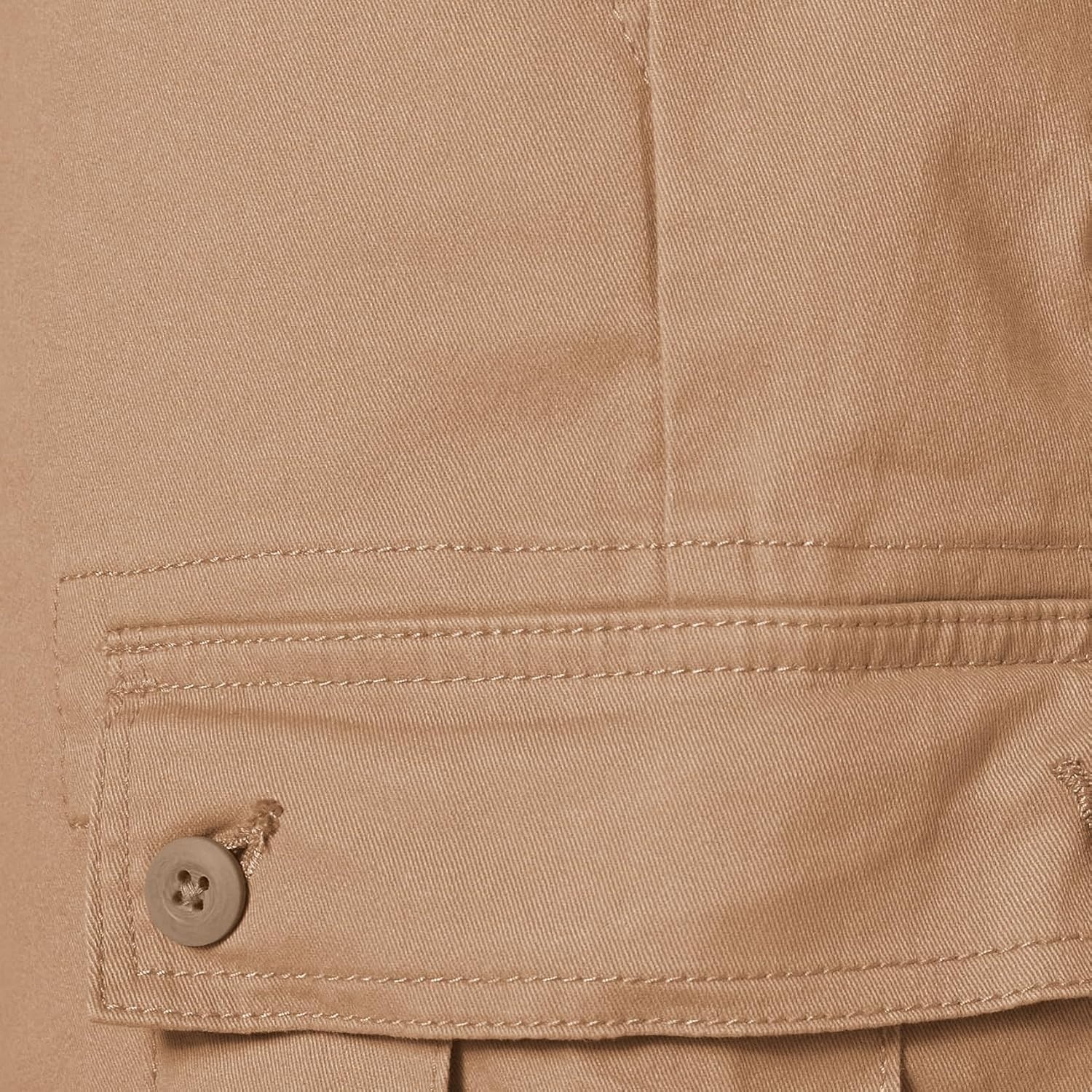image:imageAmazon Essentials Mens SlimFit Stretch Cargo Pants with Tapered LegDark Khaki Brown