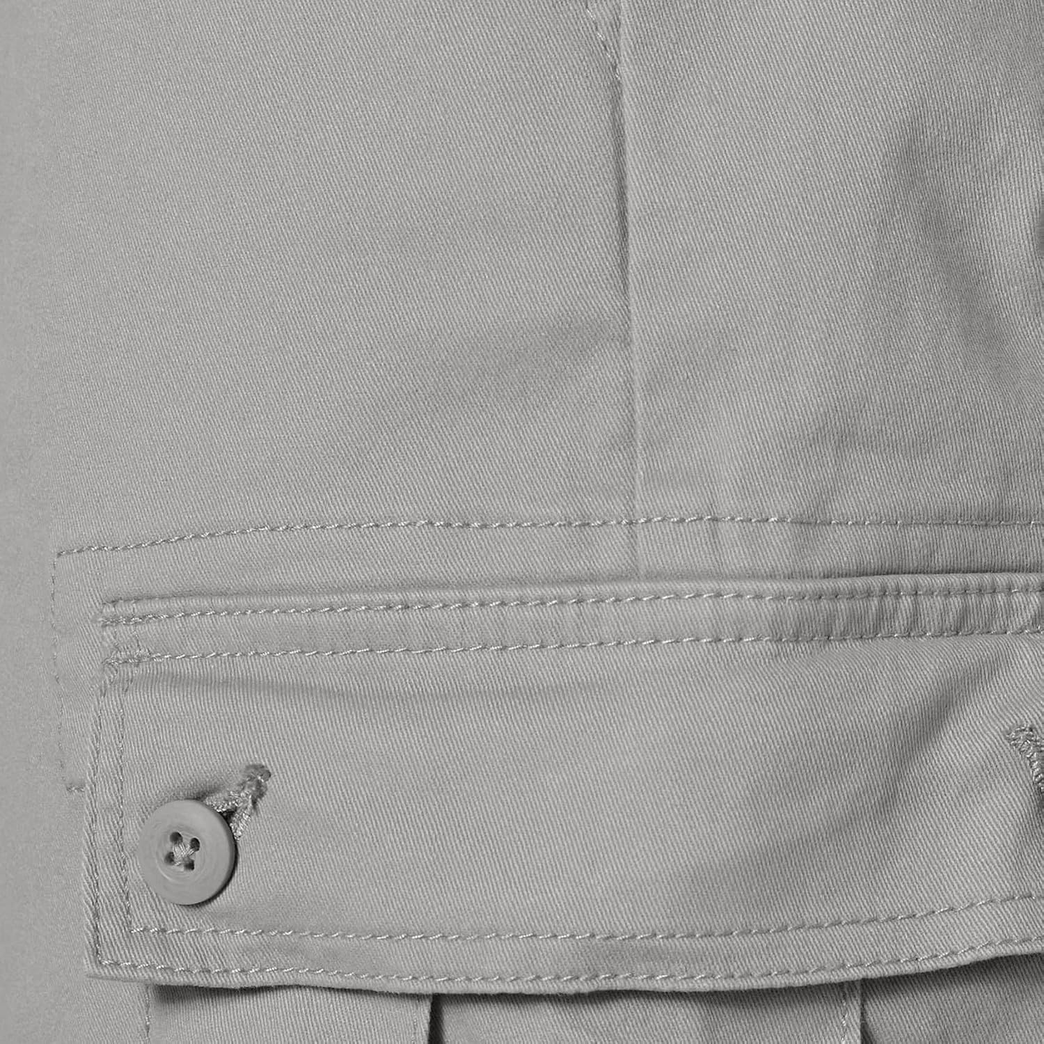 image:imageAmazon Essentials Mens SlimFit Stretch Cargo Pants with Tapered LegLight Grey