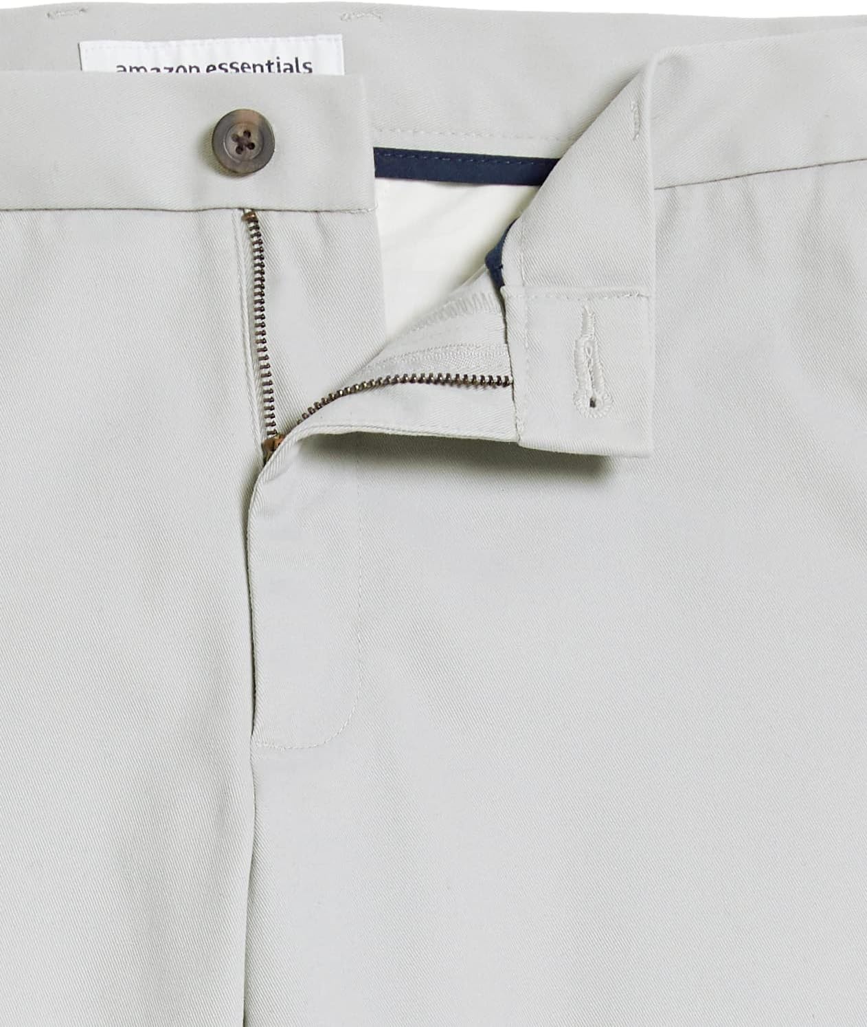 image:imageAmazon Essentials Mens SlimFit WrinkleResistant FlatFront Chino PantGrey
