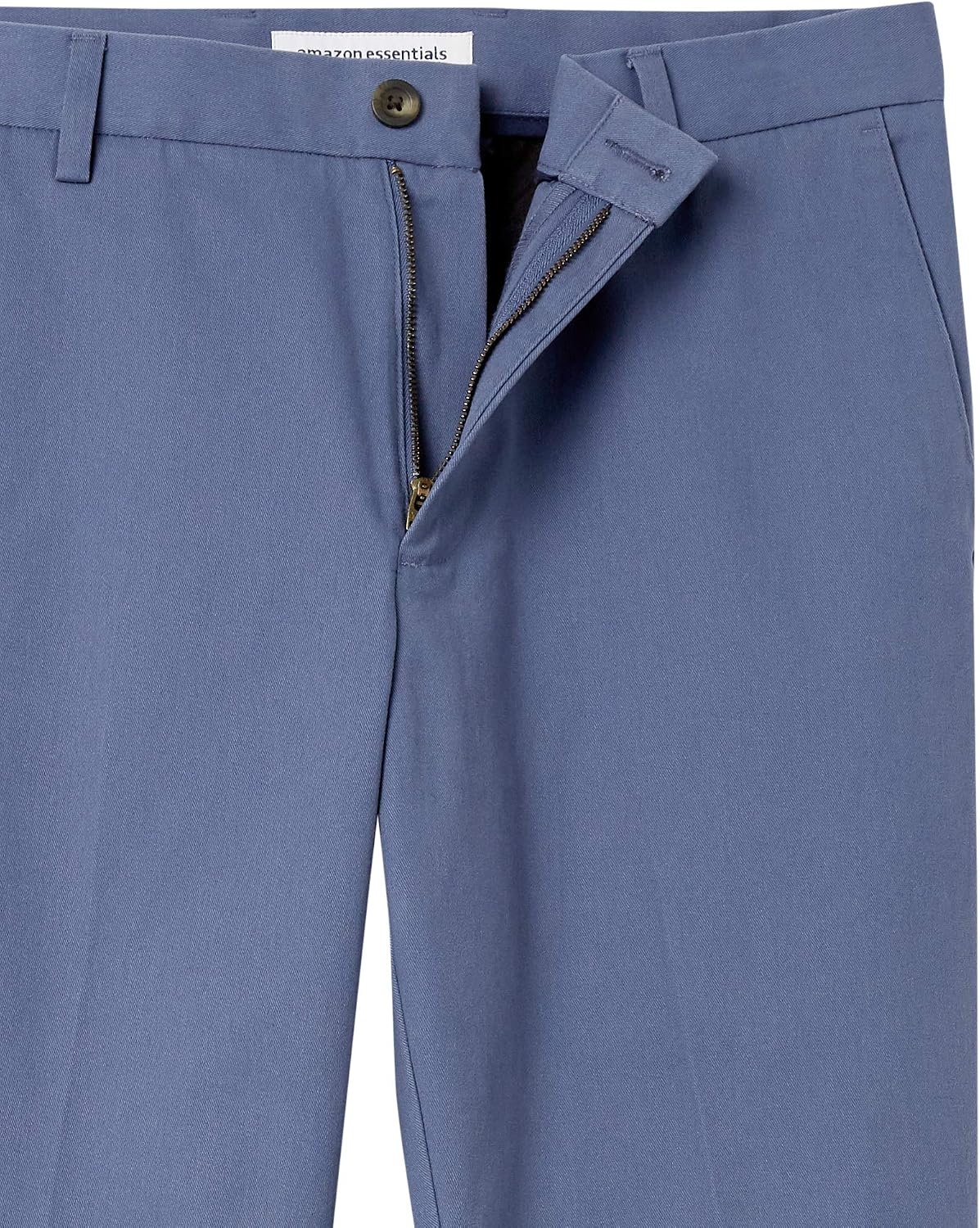 image:imageAmazon Essentials Mens SlimFit WrinkleResistant FlatFront Chino PantIndigo