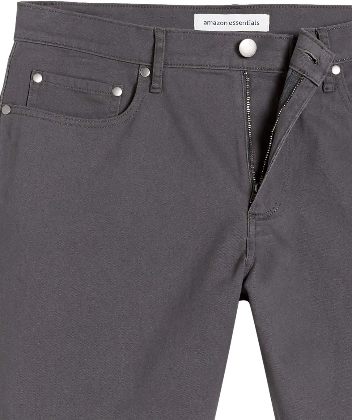 image:imageAmazon Essentials Mens StraightFit 7 Inseam Stretch 5Pocket ShortsDark Grey