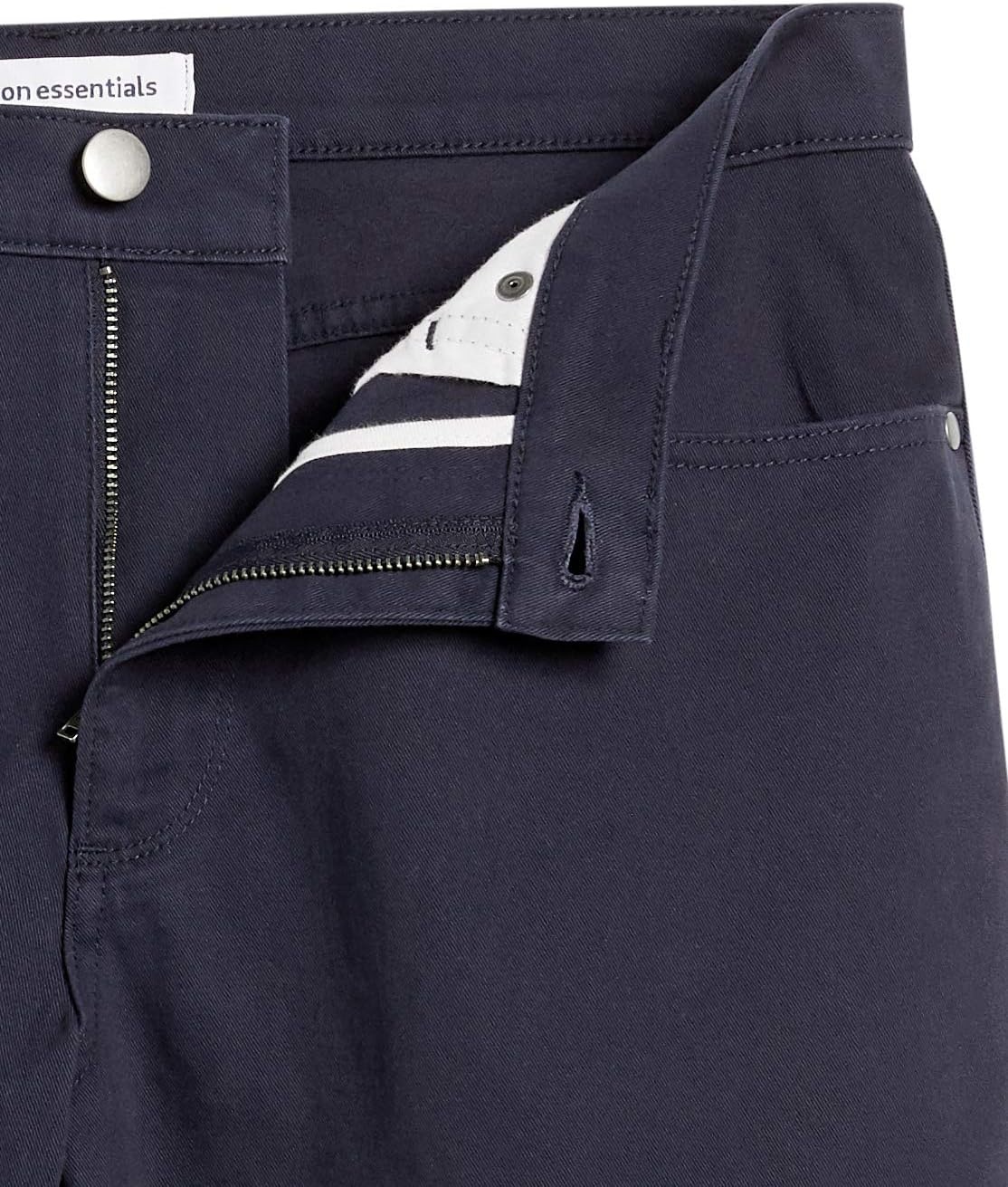 image:imageAmazon Essentials Mens StraightFit 7 Inseam Stretch 5Pocket ShortsMidnight Blue