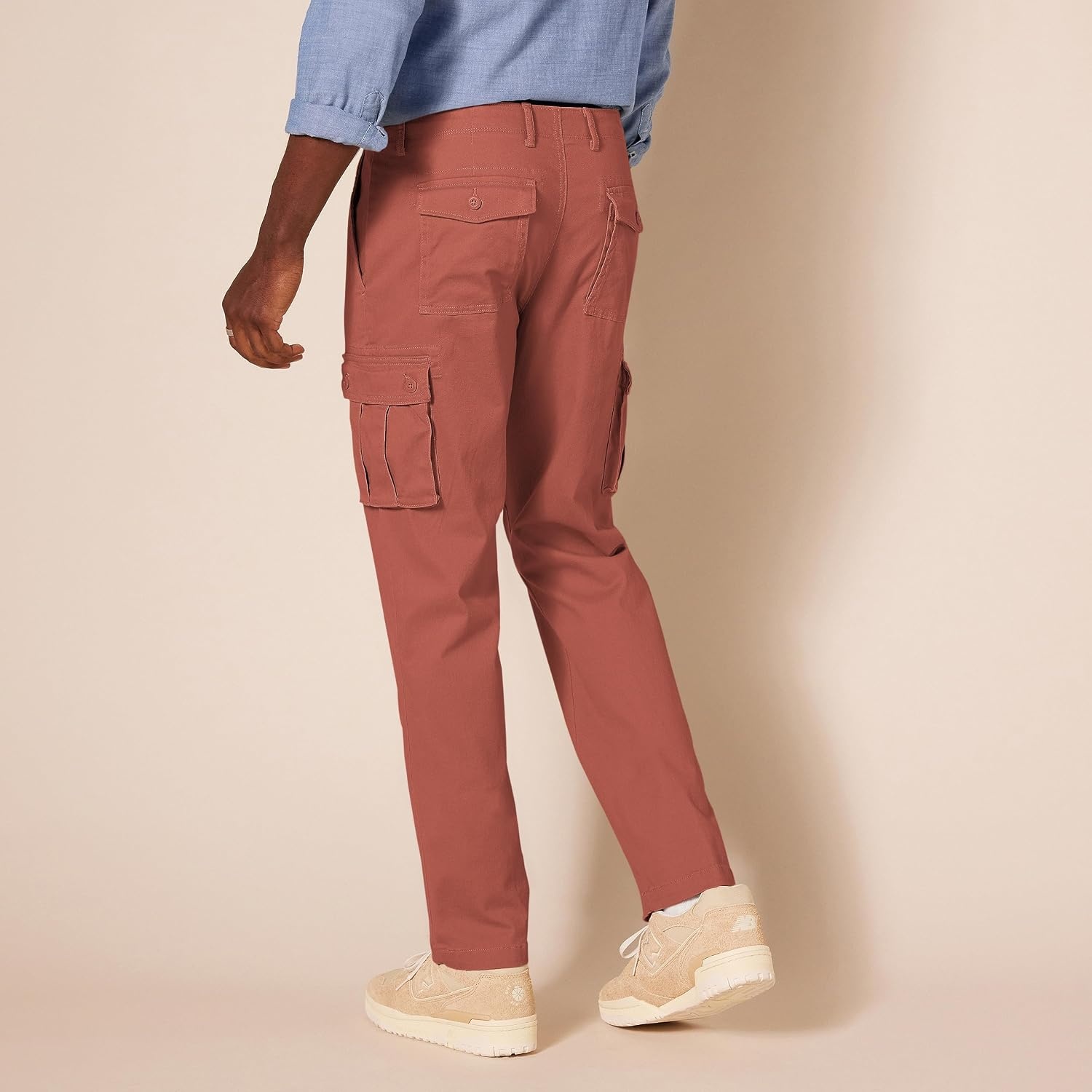image:imageAmazon Essentials Mens StraightFit Breathable Stretch Cargo Pants Available in Big amp TallClay
