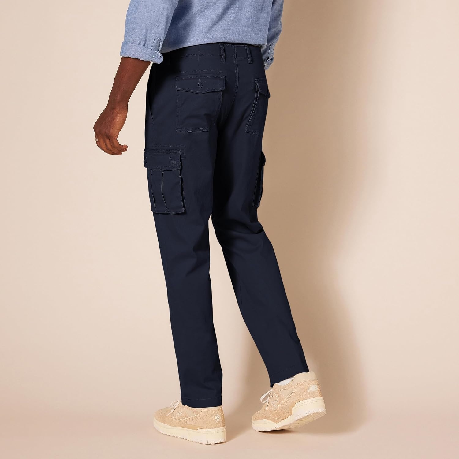 image:imageAmazon Essentials Mens StraightFit Breathable Stretch Cargo Pants Available in Big amp TallNavy