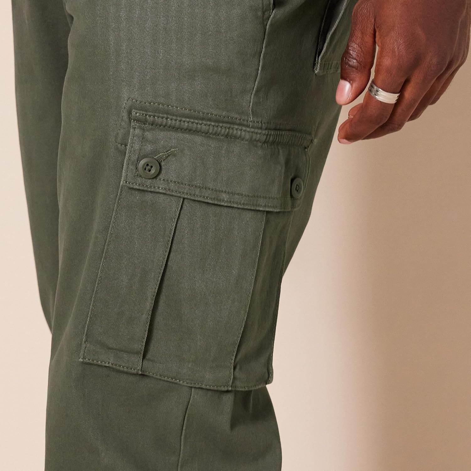 image:imageAmazon Essentials Mens StraightFit Breathable Stretch Cargo Pants Available in Big amp TallOlive