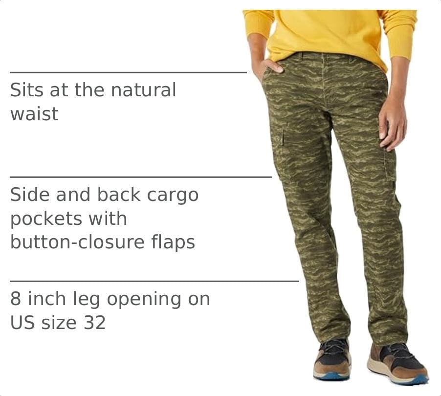image:imageAmazon Essentials Mens StraightFit Breathable Stretch Cargo Pants Available in Big amp TallTiger Camo