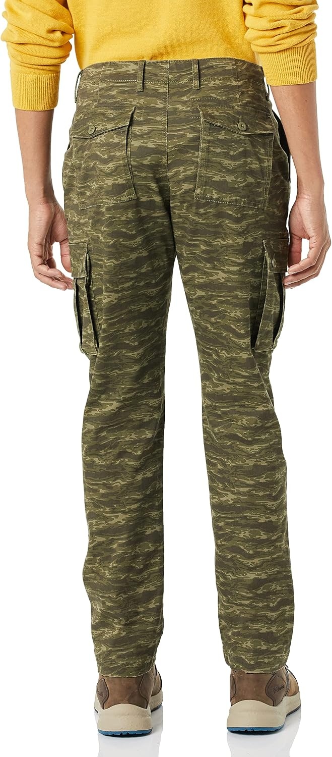 image:imageAmazon Essentials Mens StraightFit Breathable Stretch Cargo Pants Available in Big amp TallTiger Camo