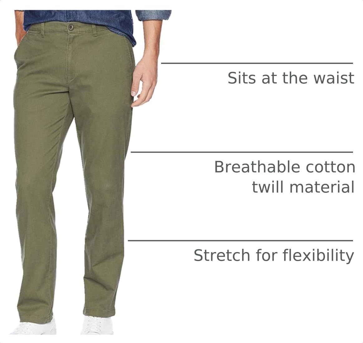 image:imageAmazon Essentials Mens StraightFit Casual Stretch Chino PantOlive