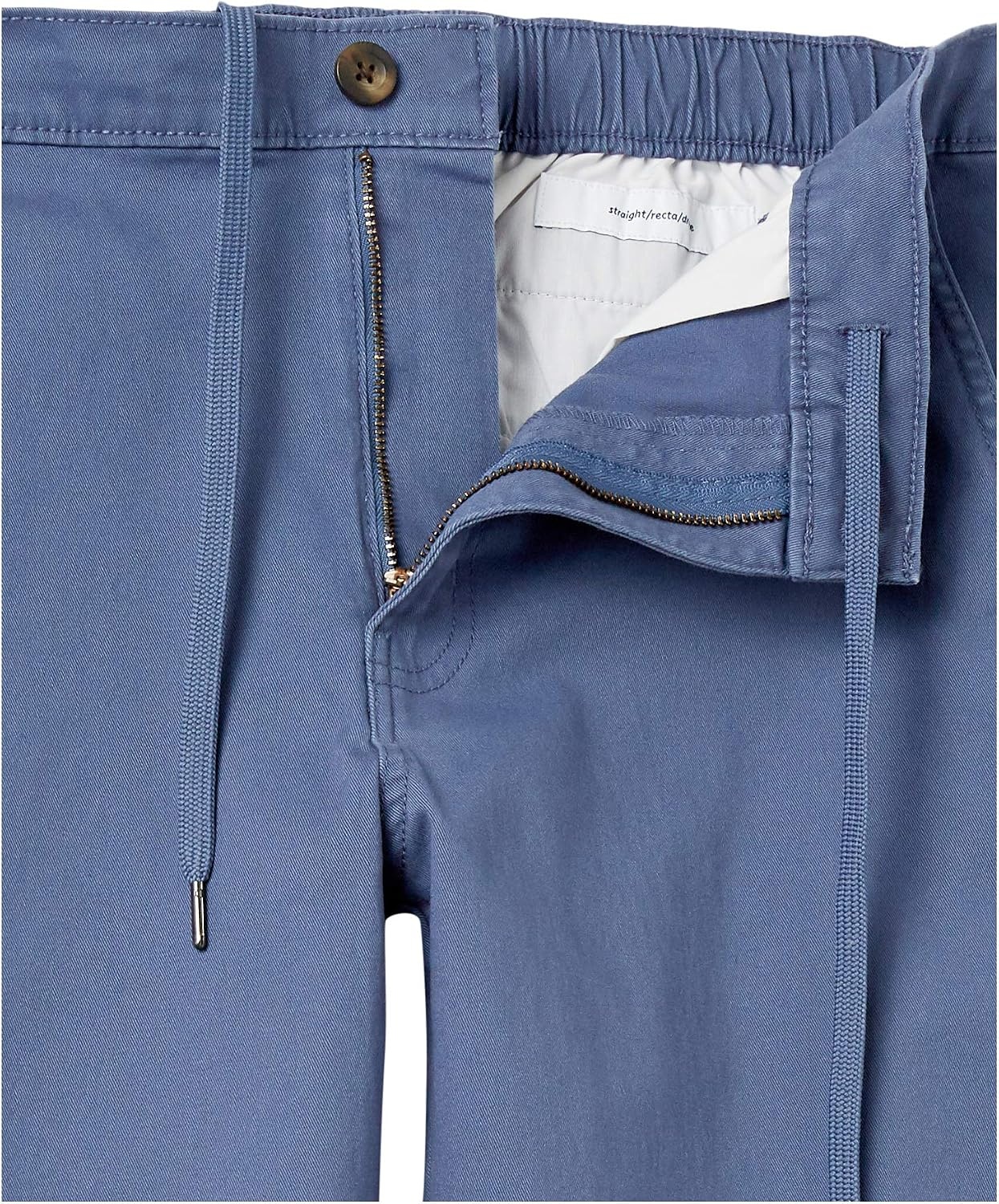 image:imageAmazon Essentials Mens StraightFit Chino Jogger Pants with Elastic Waist and PocketsIndigo Blue