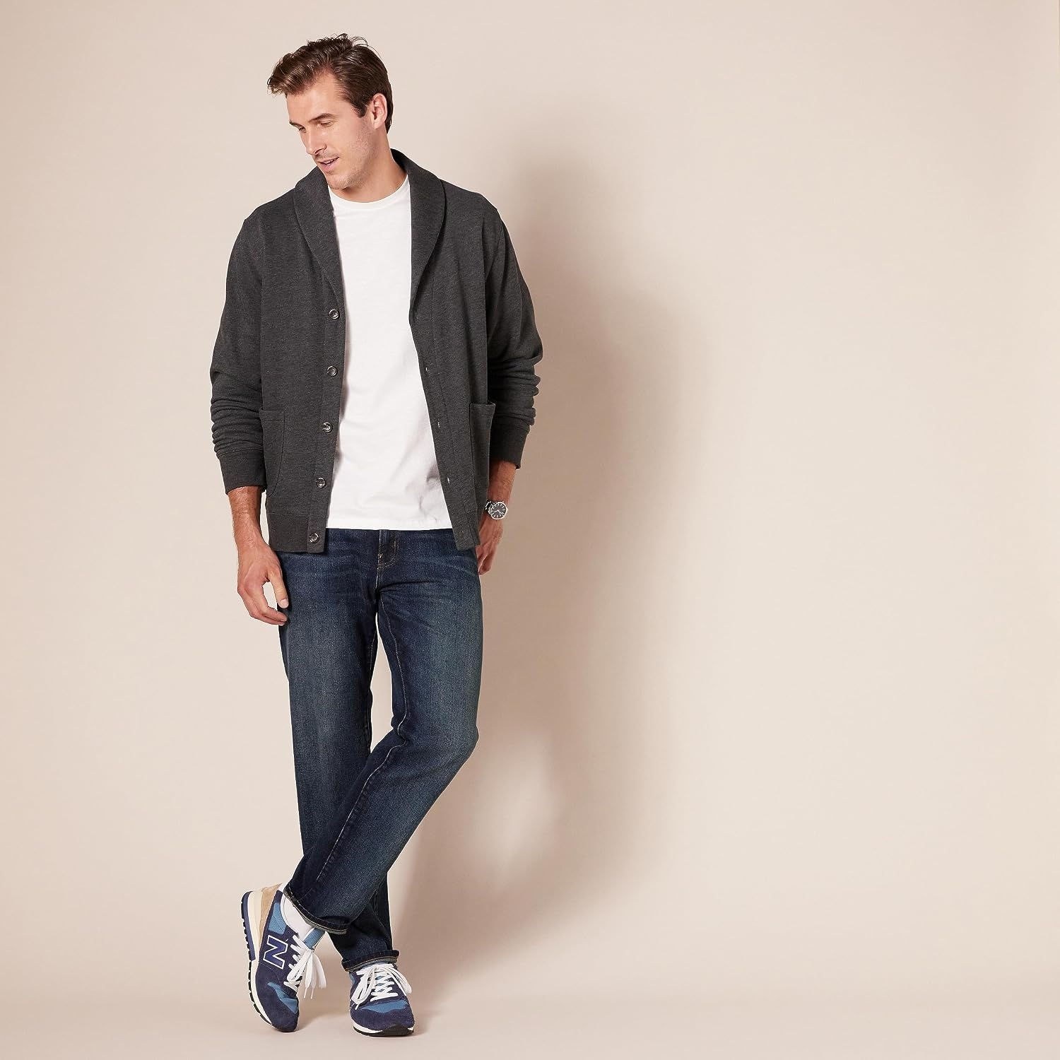 image:imageAmazon Essentials Mens StraightFit Stretch JeanDark Wash