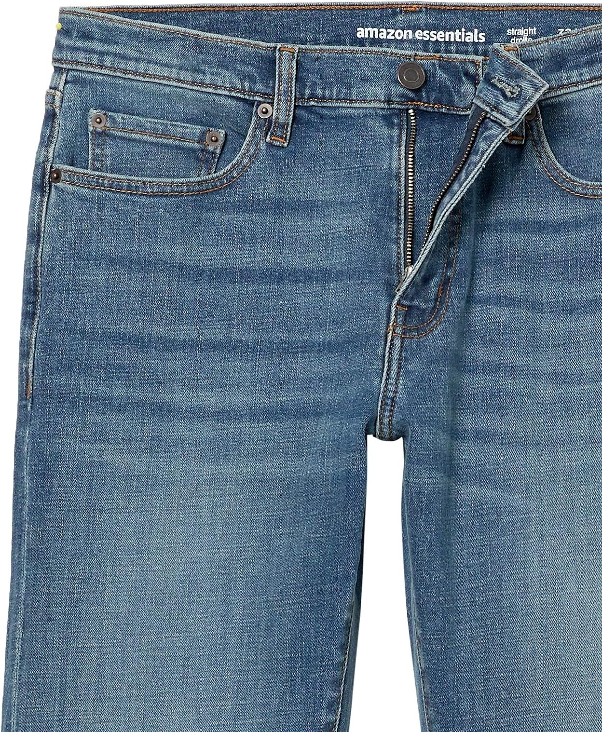 image:imageAmazon Essentials Mens StraightFit Stretch JeanMedium Blue Vintage