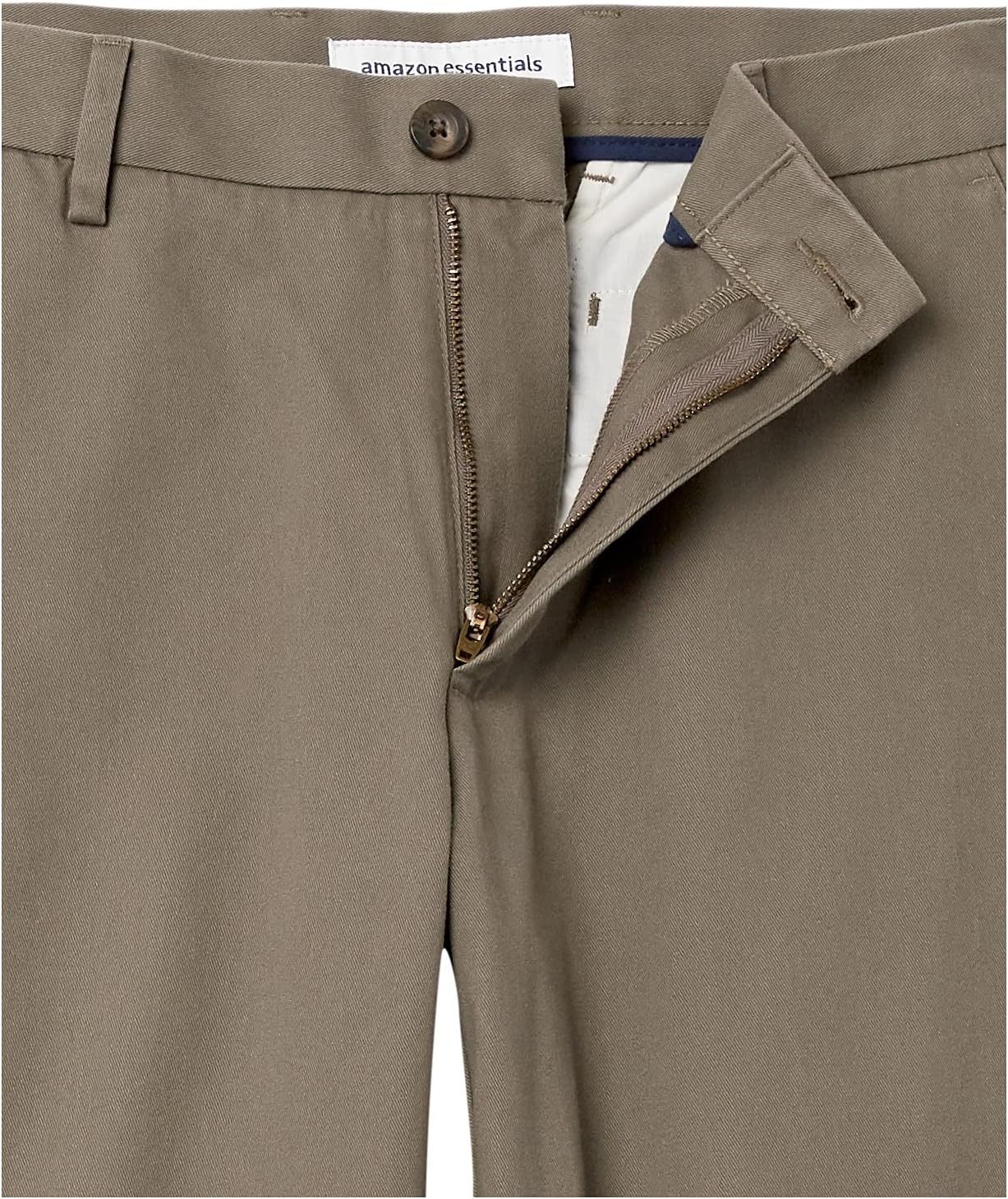 image:imageAmazon Essentials Mens StraightFit WrinkleResistant FlatFront Chino PantTaupe