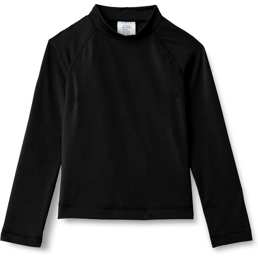 image:imageAmazon Essentials Boys and Toddlers Long Sleeve UPF 50 Rashguard TShirtBlack