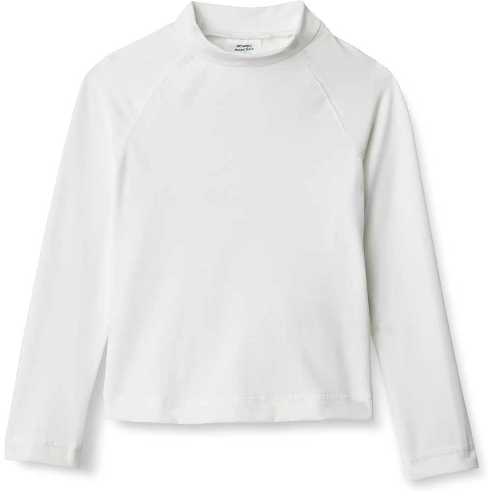 image:imageAmazon Essentials Boys and Toddlers Long Sleeve UPF 50 Rashguard TShirtWhite
