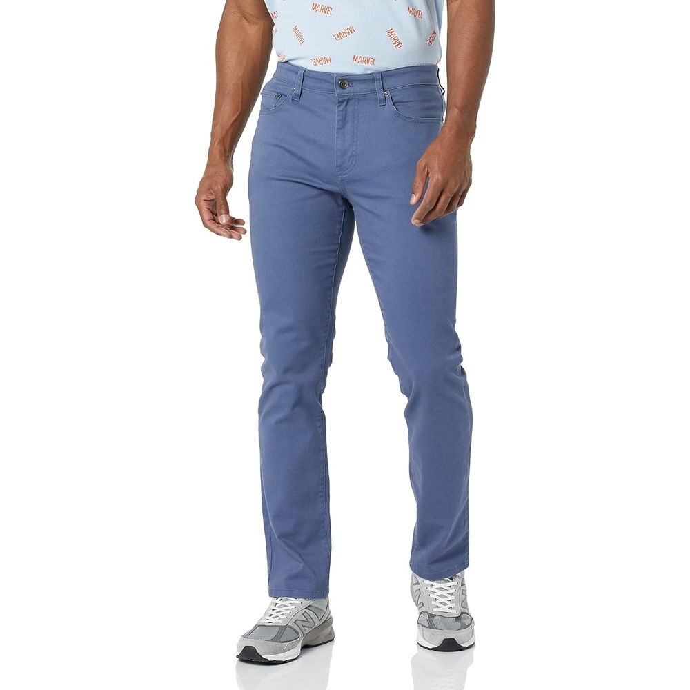 image:imageAmazon Essentials Mens 5Pocket Stretch Twill Casual PantsIndigo Blue