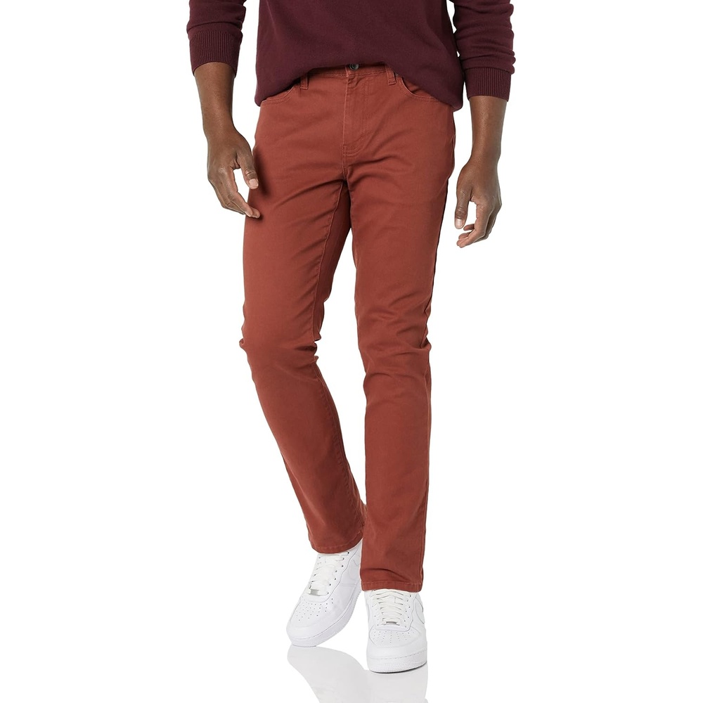 image:imageAmazon Essentials Mens 5Pocket Stretch Twill Casual PantsRust