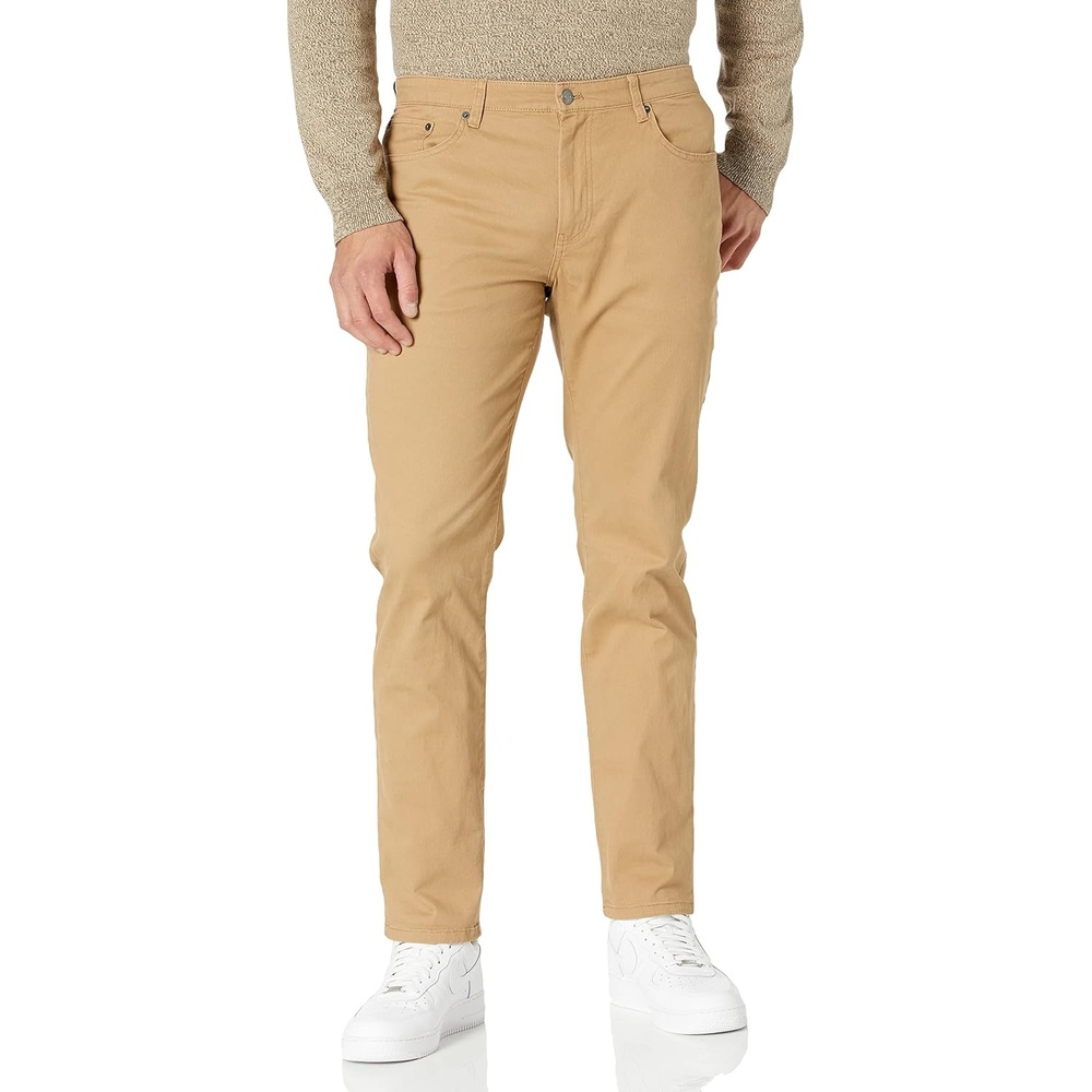 image:imageAmazon Essentials Mens 5Pocket Stretch Twill PantsDark Khaki