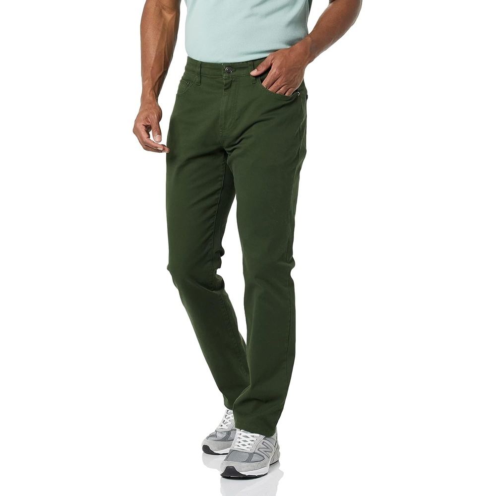 image:imageAmazon Essentials Mens 5Pocket Stretch Twill PantsDark Olive
