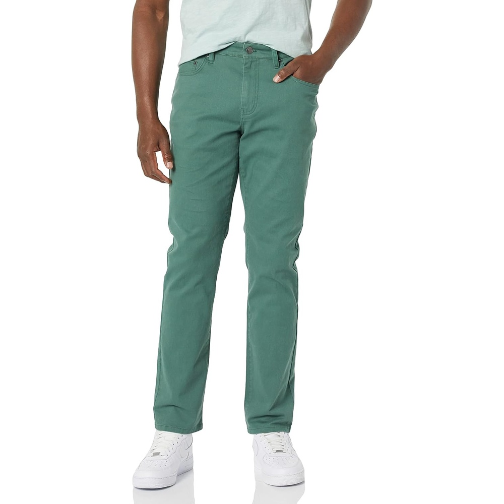 image:imageAmazon Essentials Mens 5Pocket Stretch Twill PantsGreen