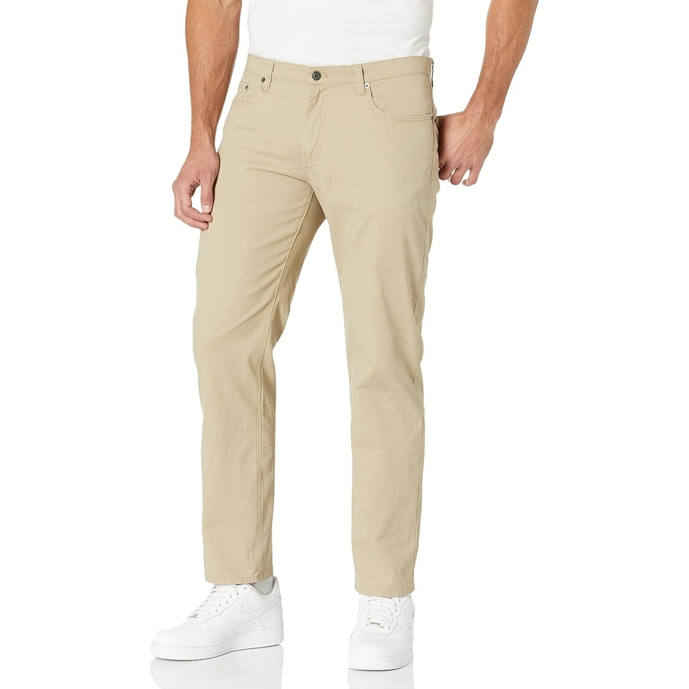 image:imageAmazon Essentials Mens 5Pocket Stretch Twill PantsKhaki Brown