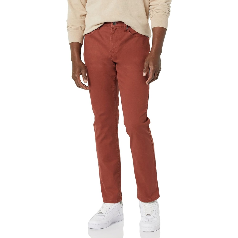 image:imageAmazon Essentials Mens 5Pocket Stretch Twill PantsRust